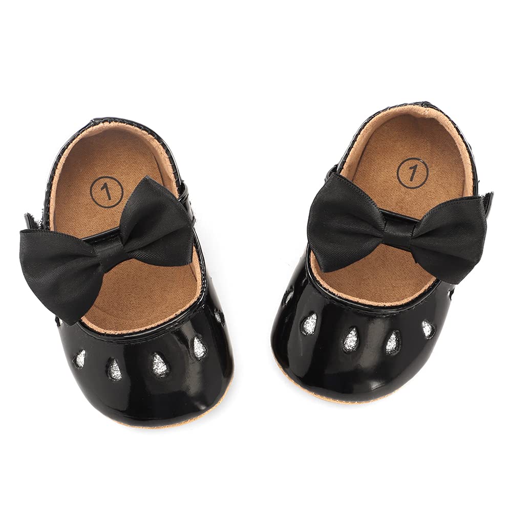 LACOFIA Babyschuhe Mädchen rutschfest Bowknot Prinzessin Krabbelschuhe
