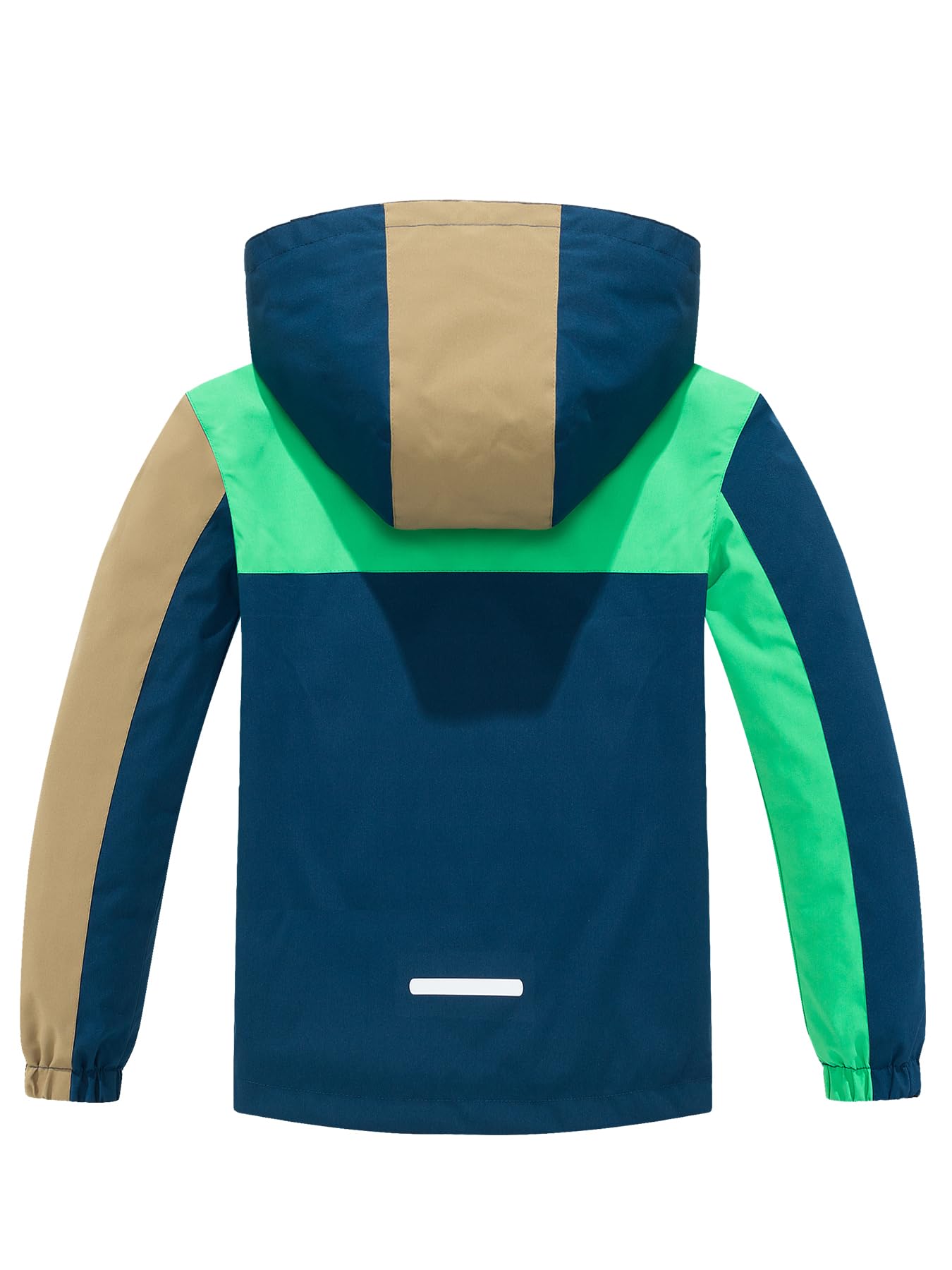 NATUST Kids Boys Waterproof Jacket Lightweight Transition Jacket Windproof Rain Jacket with Hood