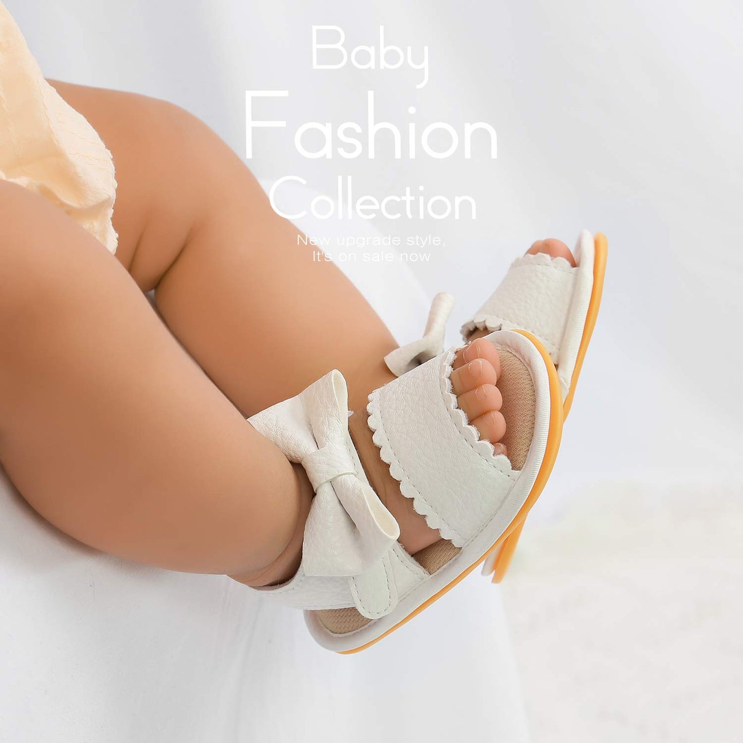 Sonsage Infant Baby Girls Boys Summer Sandals Newborn Bow Crib Sandals Outdoor Beach Toddler PU Leather Soft Rubber Sole Dress Flat First Walking Shoes, a01 Black, 3-18 Months