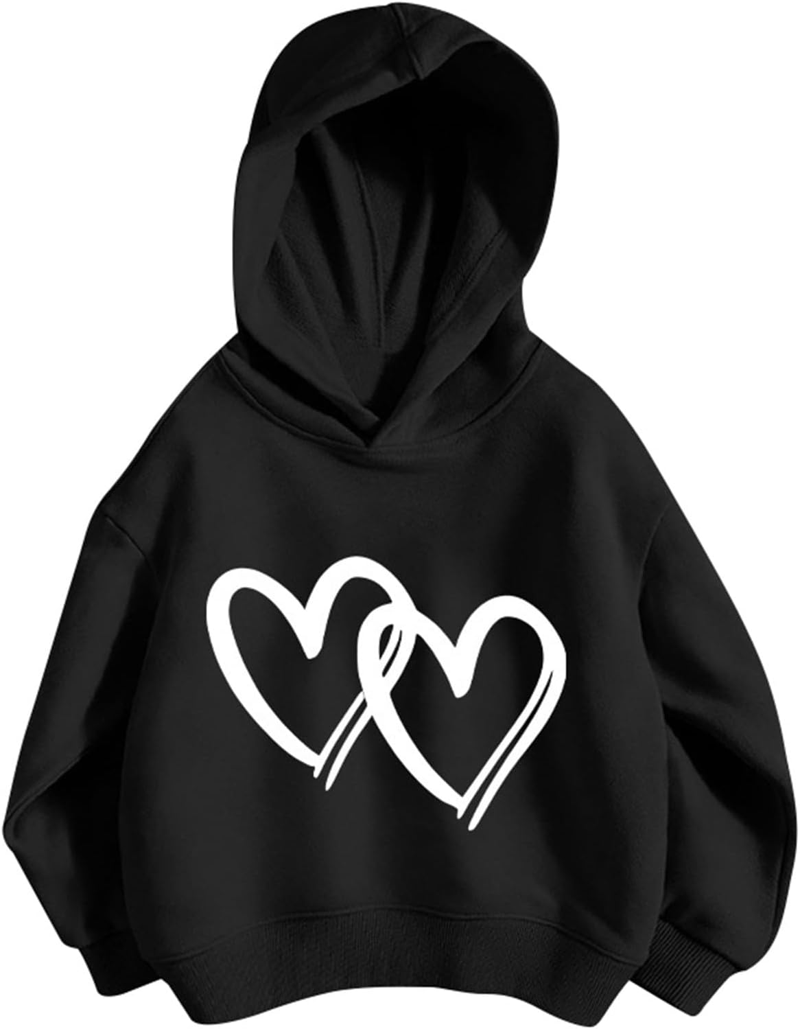 Pullover Mädchen Hoodie Niedlicher Katzen-Druck Lässig Locker Kapuzenpullover Frühling Herbst Langarm Pullover Sweatshirt mit Kapuzen Langarmshirt Oberteile für 3-12 Jahre