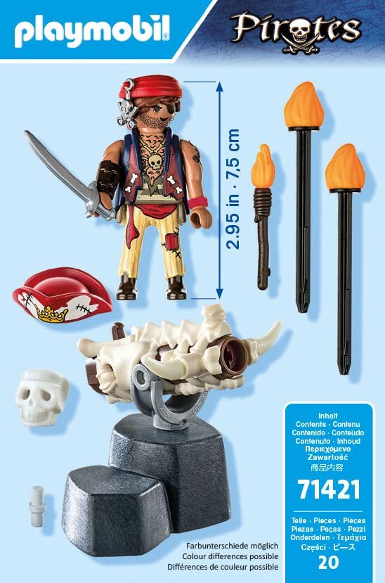 PLAYMOBIL | Pirates | Gefahr durch Riesenhai | Piratenspielzeug | Spielzeugfiguren | Spielzeug für Kinder ab 4 Jahren | 71793