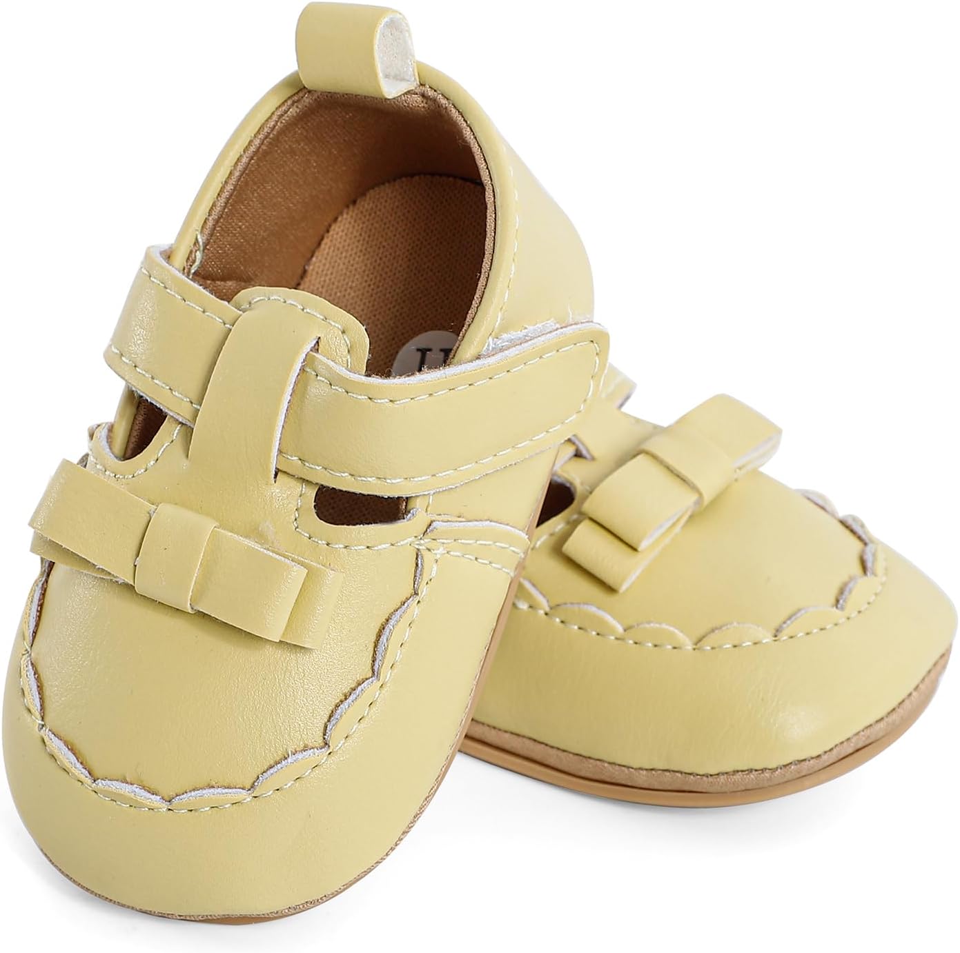 Cheerful Mario Baby Mädchen Schuhe Baby Ballerina Schuhe Lauflernschuhe Taufe Schuhe mit Bowknot PU Leder Babyschuhe