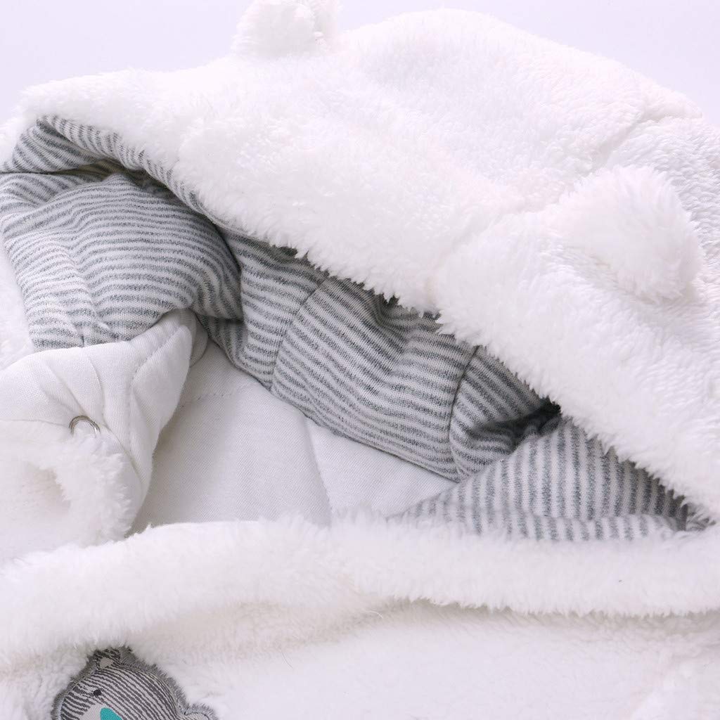 Baby Winter Schneeanzug Baby Strampler, Junge und Mädchen Einteiliger Anzug mit Kapuze, Kleinkind Oberbekleidung Schneeanzug Set Dick und Warm,Blau 3-6 Monate