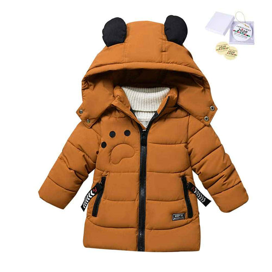 Sxshun Boy's Winter Jacket with Removable Hood Thickened Outdoor Jacket Winter Coat Down Jacket