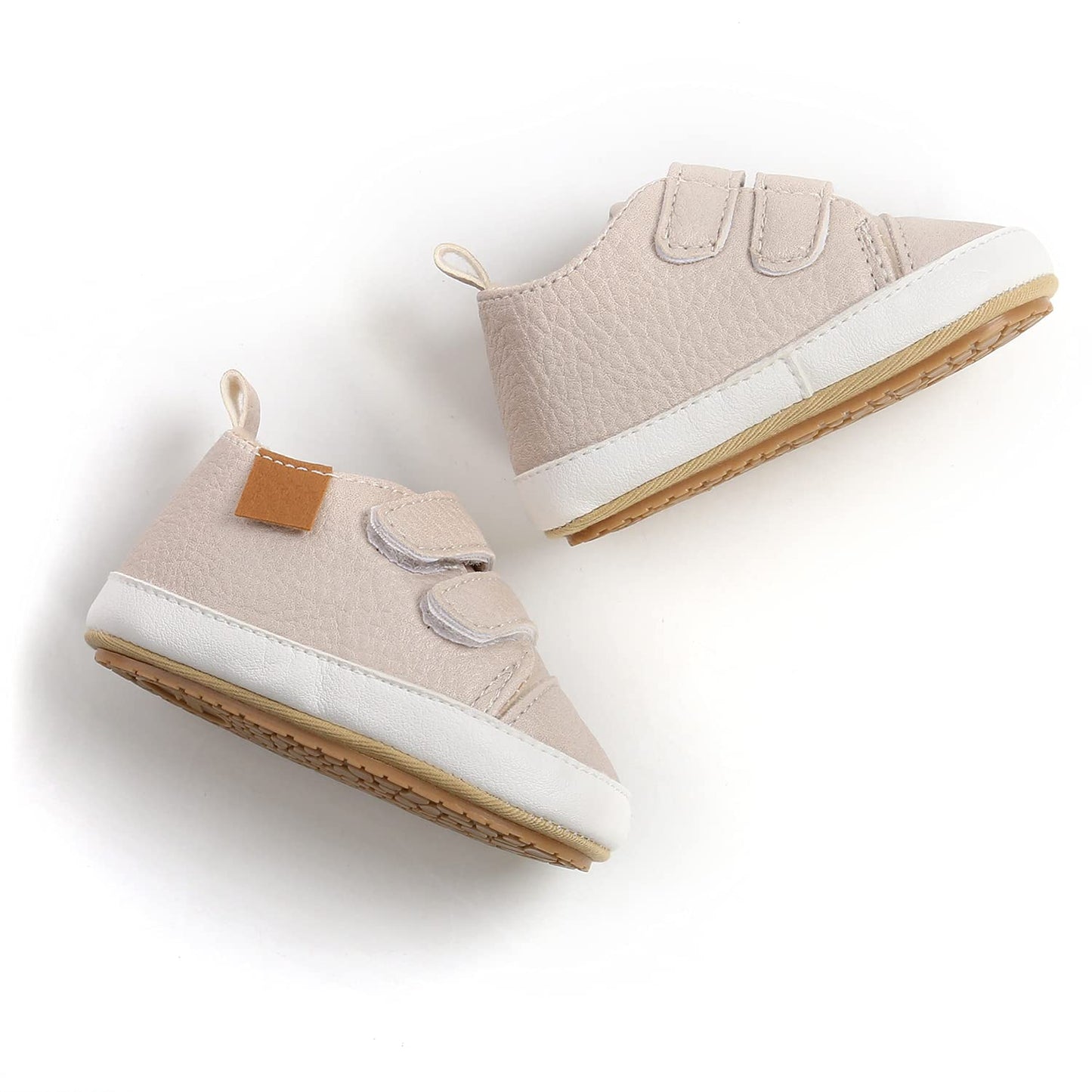 BABSMULY Baby Shoes for Boys Girls Non-Slip Rubber Sole High Top PU Leather Sneakers Toddler Crib Shoes Newborn Loafers Flats.