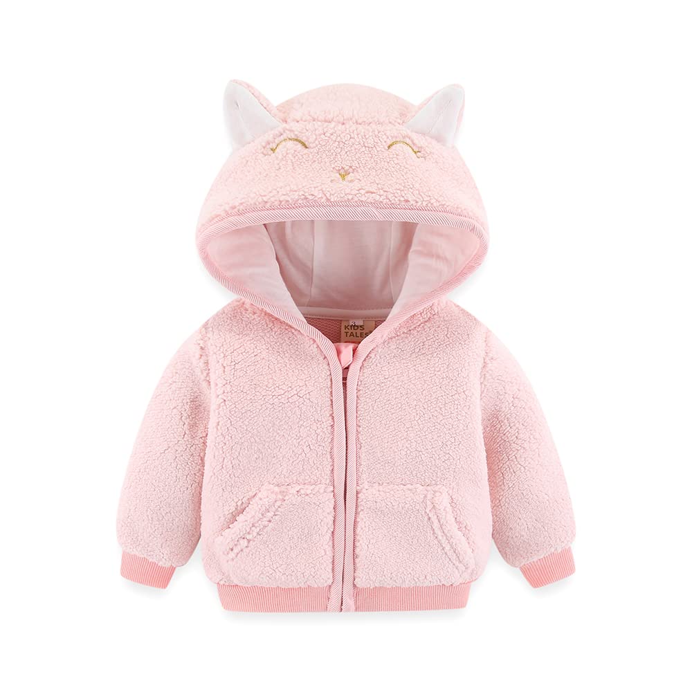 Gajaous Newborn Baby Girls Boys Fleece Hooded Jacket Zip Bear Coat Warm Winter Outwear