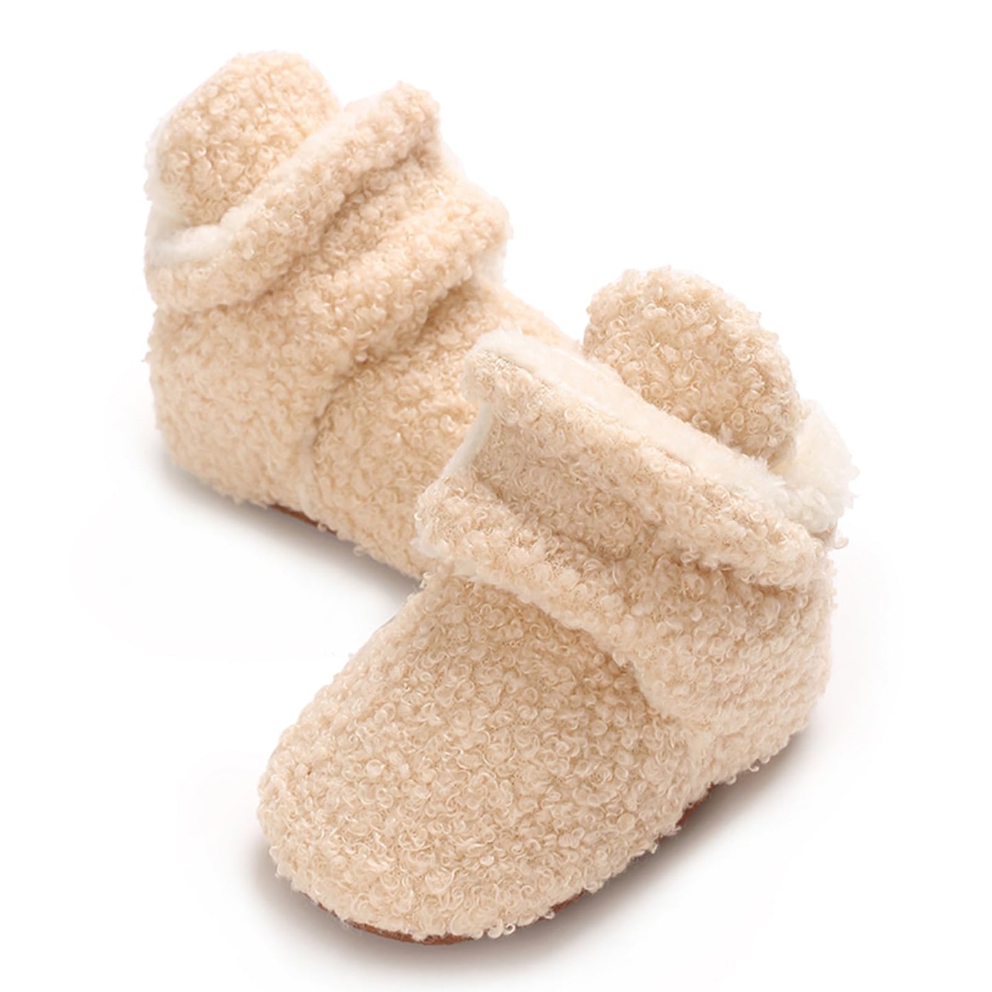 YloveM Toddler Baby Boys Girls Booties, Unisex Newborn Winter Shoes Thick Snow Boots Non-Slip Sole Soft Toddler Warm Sock Shoes