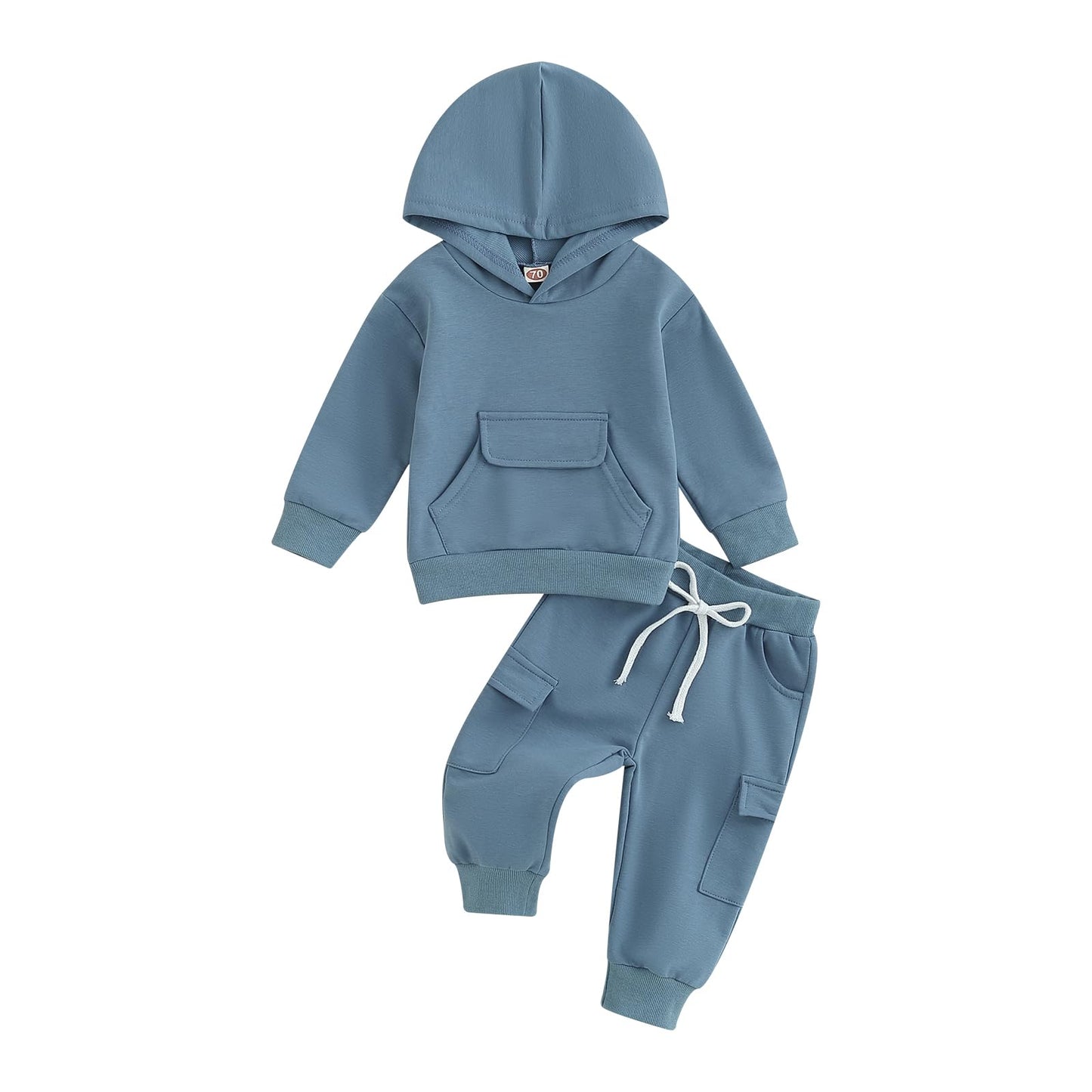 Yassiglia Baby Jungen Kleidung Set Neugeborene Zweiteiler Outfit Kleinkind Herbst Bekleidungssets Jogginganzug für Baby Junge Kapuzenpullover + Hosen Set