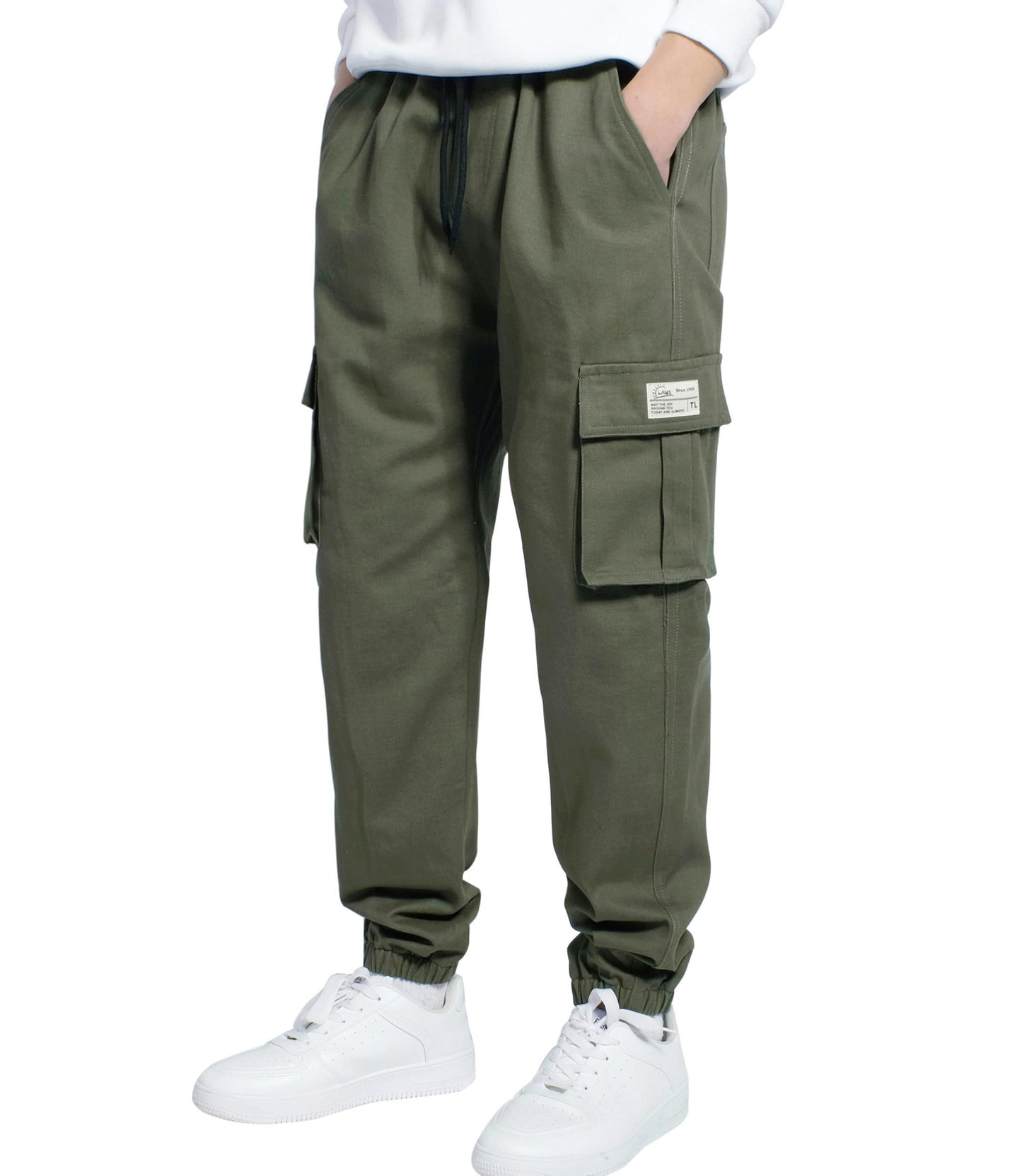 LAUSONS Hosen für Jungen Cargohose Kinder Hose Cargo Jogginghose Freizeithose mit Gummizug