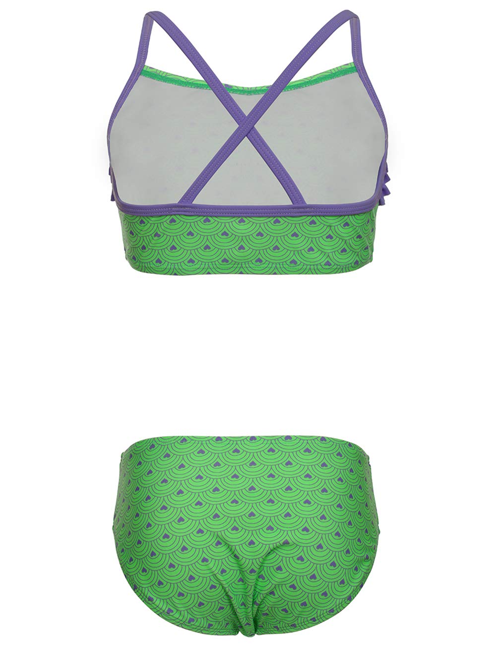 DUSISHIDAN Bikini Kinder Mädchen Zweiteiliger Bademode Süß Badeanzug Zurück überqueren Sommer Swimsuit 110-176