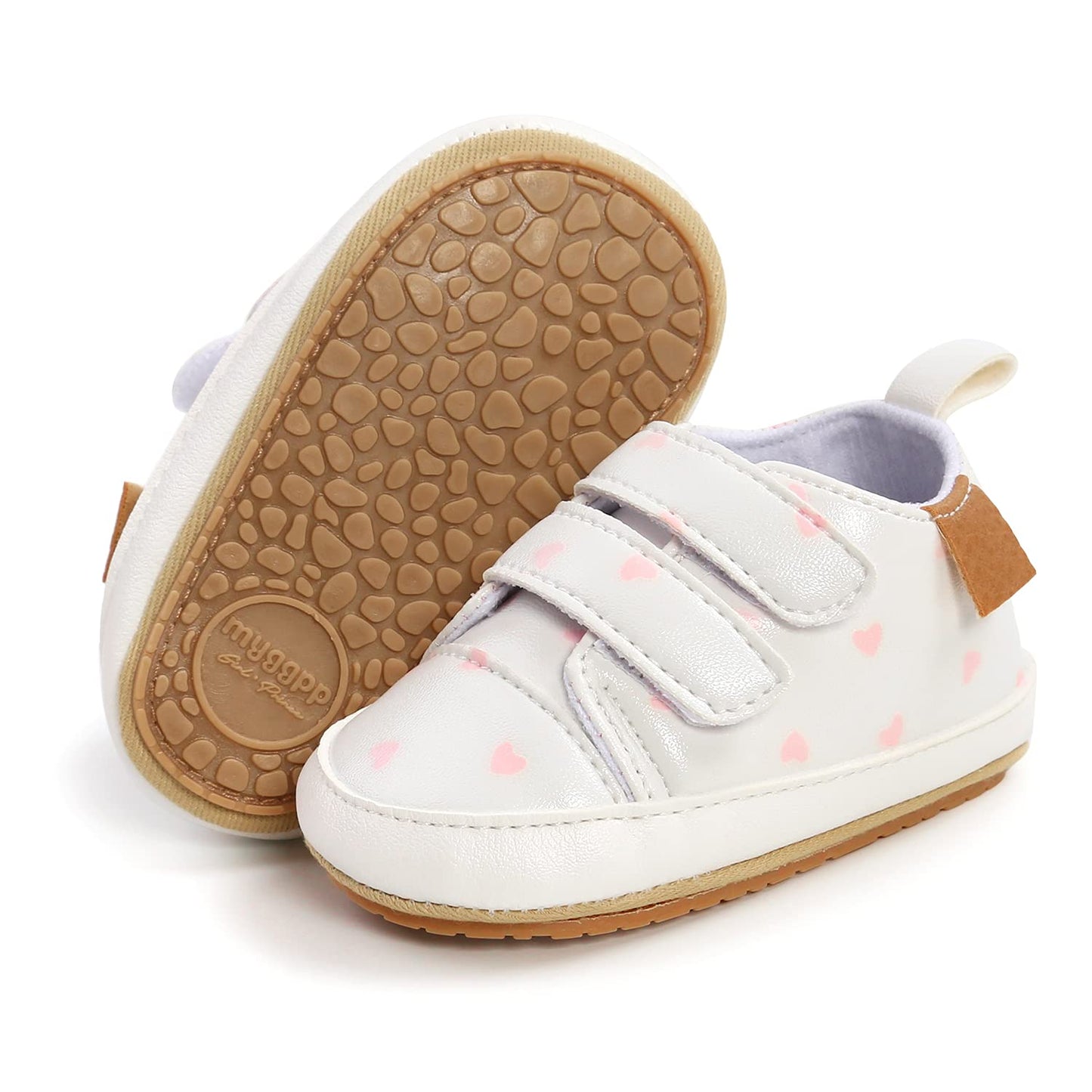 BABSMULY Baby Shoes for Boys Girls Non-Slip Rubber Sole High Top PU Leather Sneakers Toddler Crib Shoes Newborn Loafers Flats.
