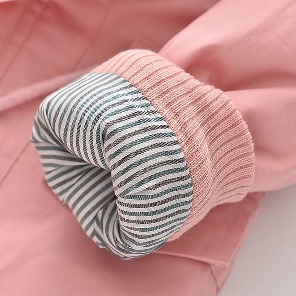 linboo Children's Winter Jacket Boys Girls Warm Lined Blouson Hoodie Thick Coat Parka Baby Winter Coats