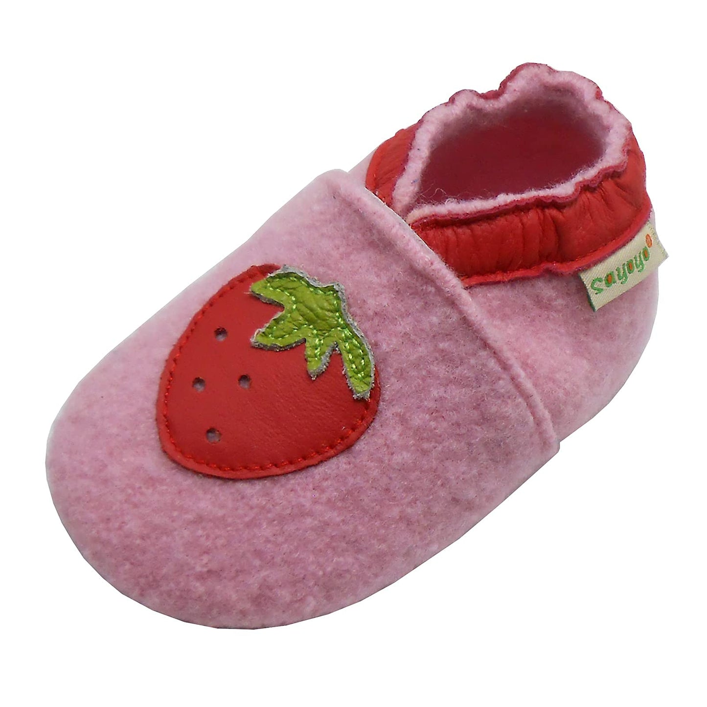 SAYOYO Babyschuhe für Jungen und Mädchen - Erste Lauf- und Krabbelschuhe mit weicher Wolle und rutschfester Gummisohle