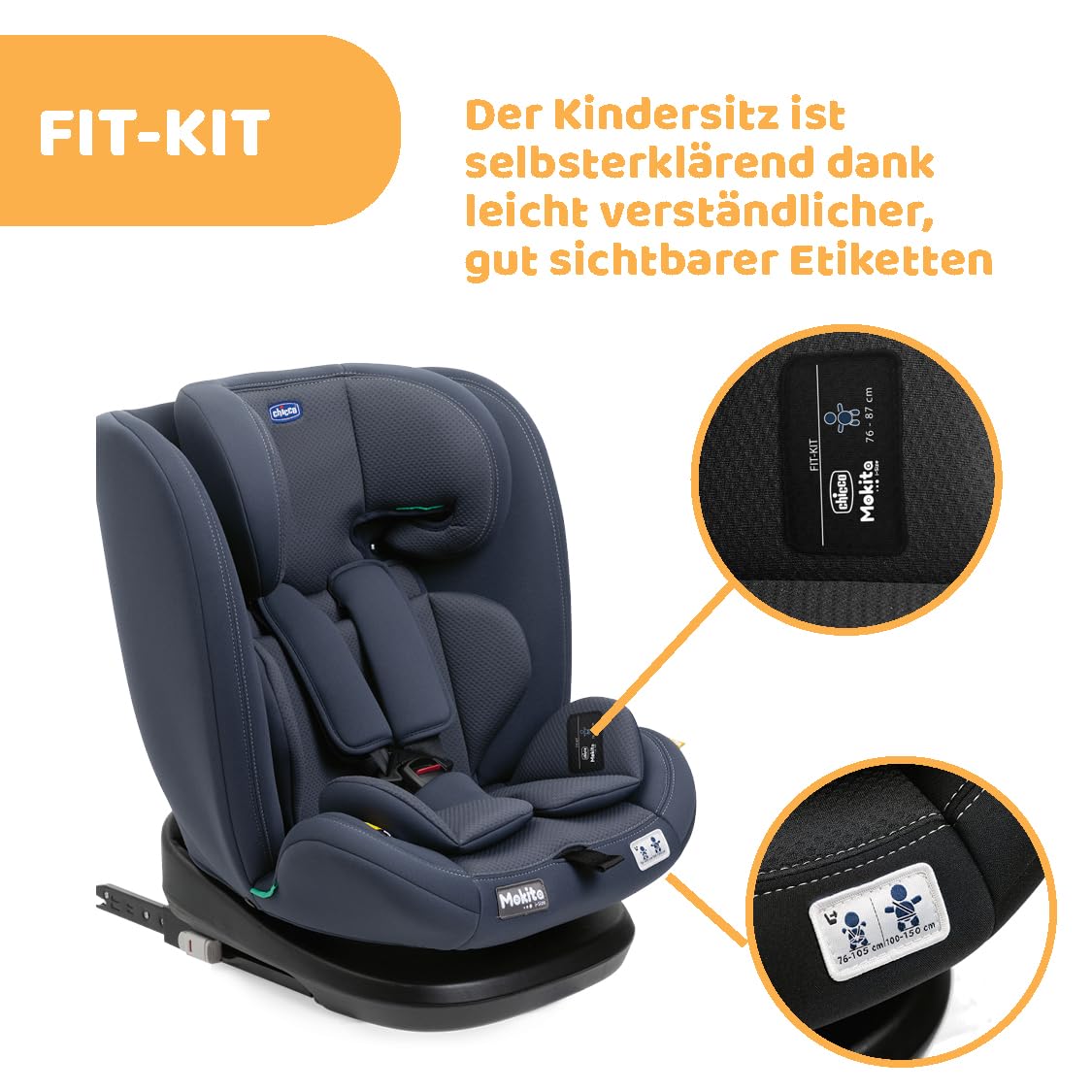 Chicco Unico Evo I-Size, Kindersitz 0-36 Kg, für Kinder von 40 bis 150 cm, homologiert ECE R129/03, Isofix 360° drehbar und neigbar, Gruppe 0+/1/2/3 von 0 bis 12 Jahren, Schwarz - Meloni2