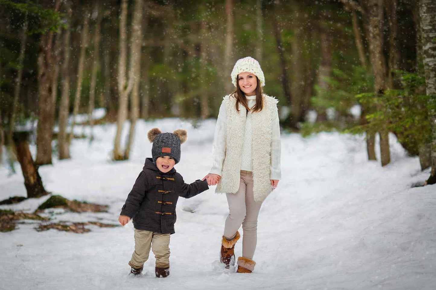 LINSOCLE 3-in-1 Children's Winter Hat Scarf Gloves Set, Knitted Hat Baby Hat Children's Hat Set, Boys Warm Winter Hat Beanie Hat Gloves Round Scarf Set for Children 2-6 Years
