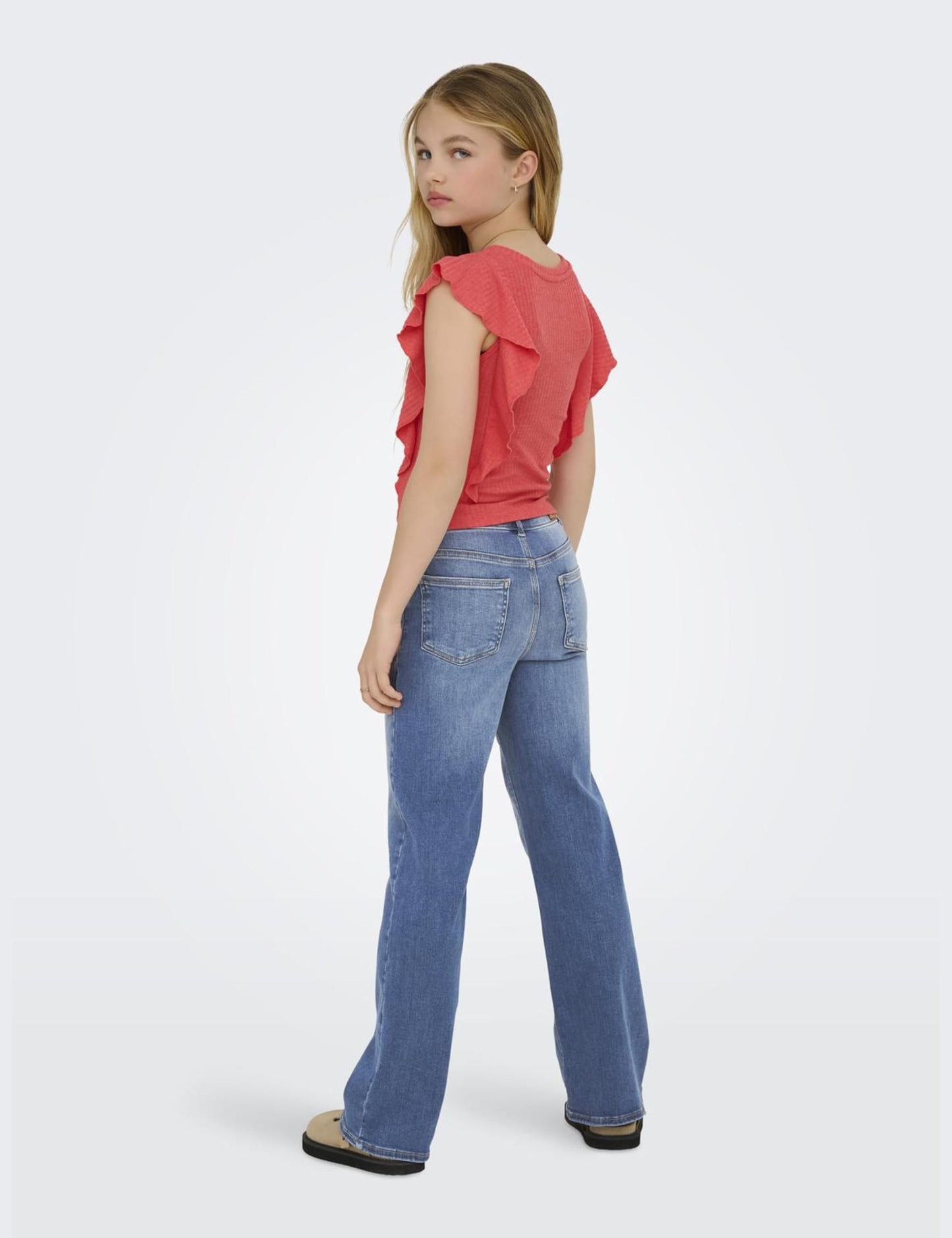 ONLY Girl Weit geschnitten Jeans KOGMADISON Mittlere Taille Gerade geschnitten Jeans