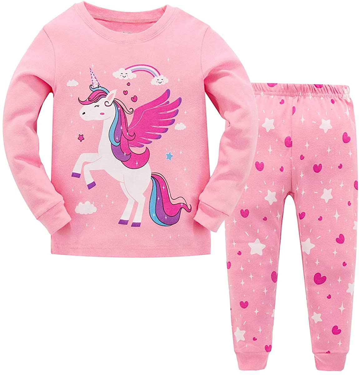 Garsumiss Mädchen Schlafanzug Giraffe Baumwolle Kinder Langarm Pyjama 98 104 110 116 122 128 134 140 146