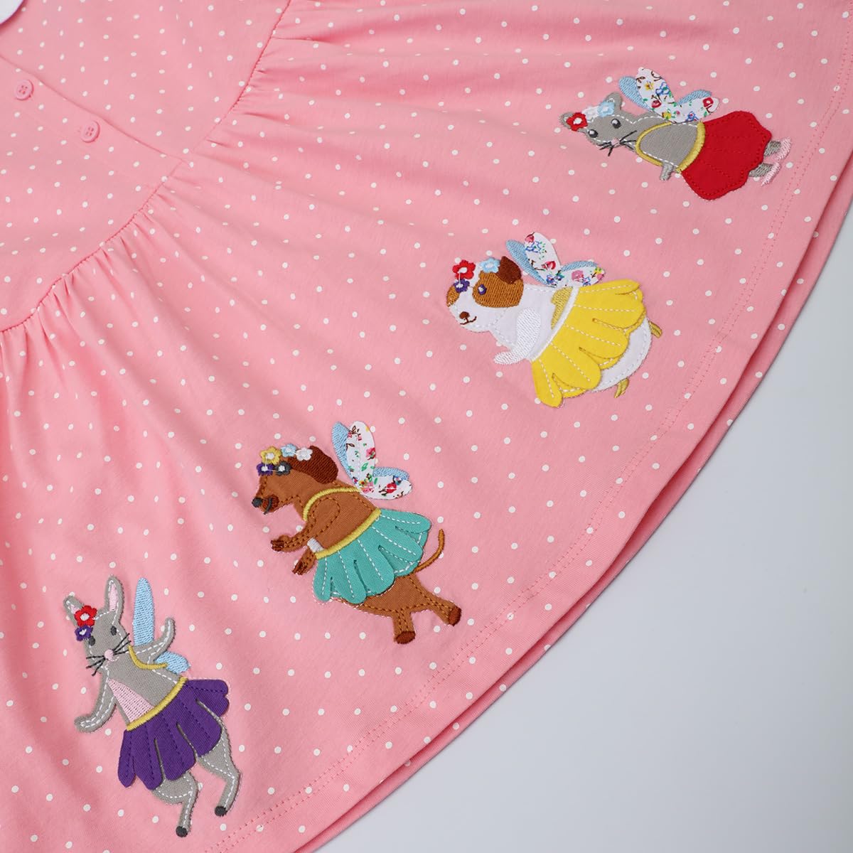 Beilei Creations Mädchen Kleider Kurzarm Baumwolle Kinder Kleid Süßes Muster Gr.85-140