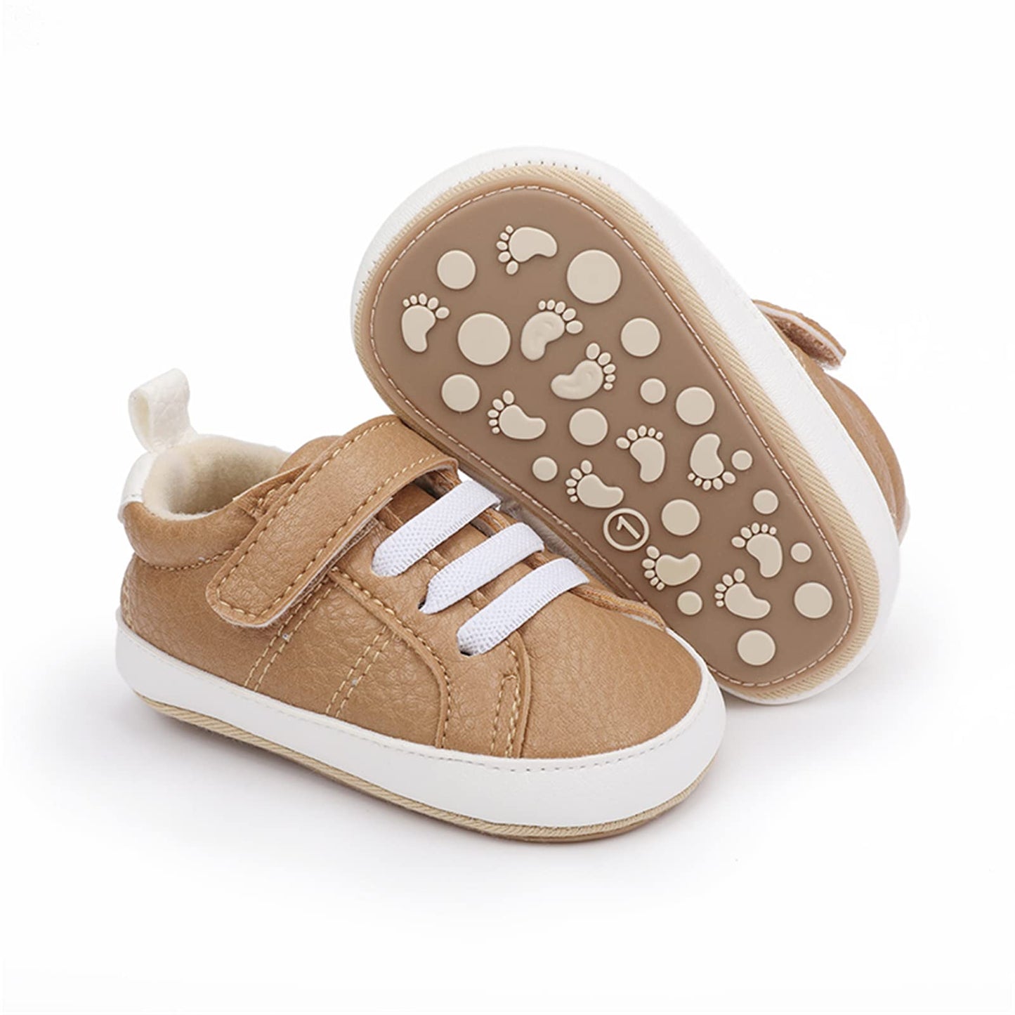 RVROVIC Babyschuhe Anti-Rutsch Oxford Loafer Flats für Jungen und Mädchen aus PU Leder mit weicher Sohle