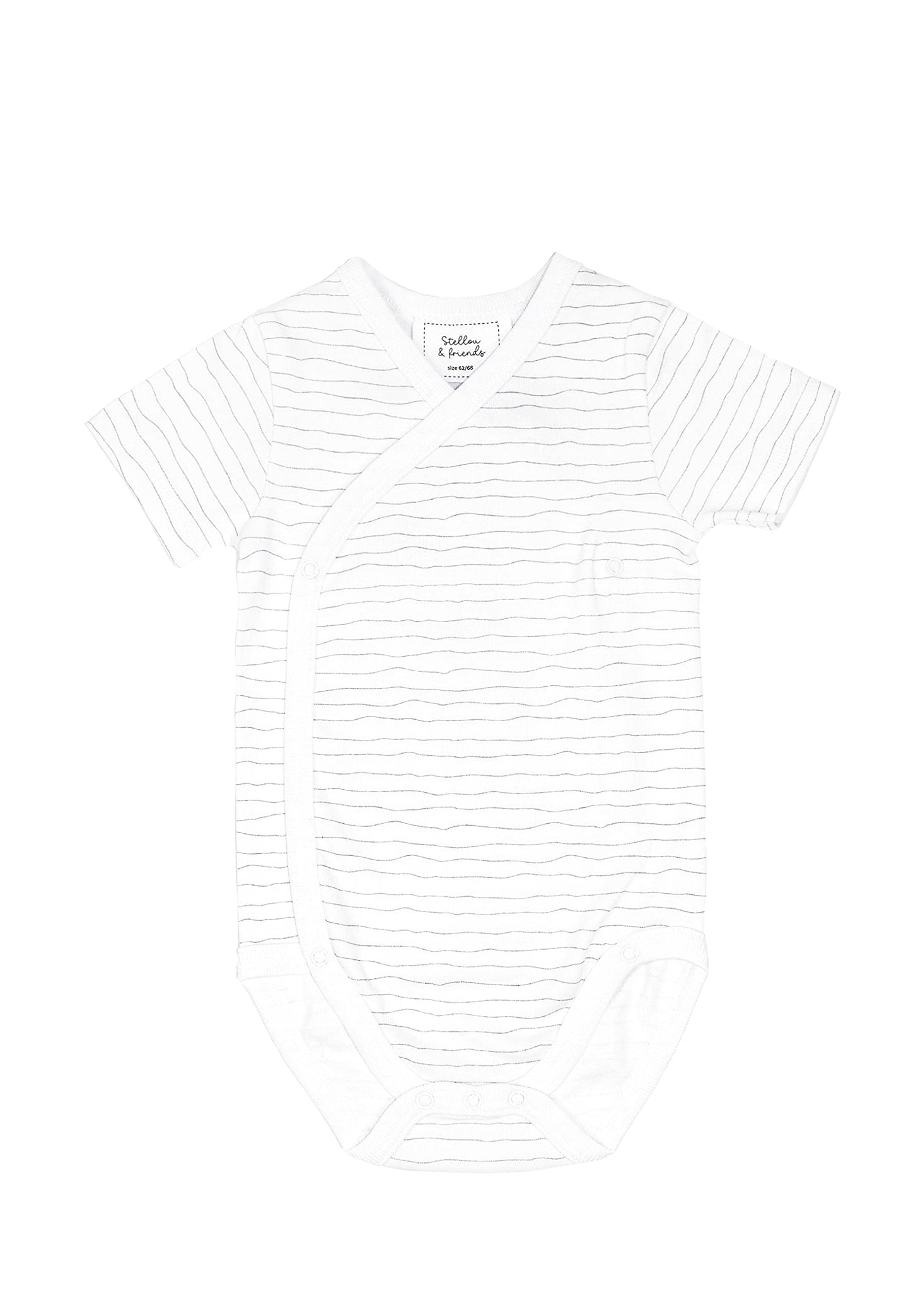 Stellou & friends Baby Body, 100% Bio-Baumwoll Wickelbody 3er MultiSet, kuschelweiche und hochwertige Kinder Kleidung für Jungs und Mädchen, Langarm & Kurzarm-body, OEKO-TEX 100 Zertifiziert