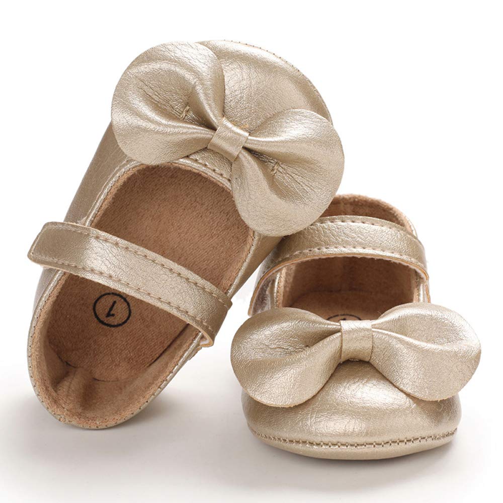 LACOFIA Babyschuhe Mädchen rutschfest Bowknot Prinzessin Krabbelschuhe