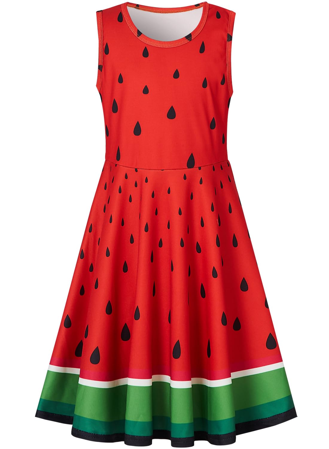 kids4ever Mädchen Kleid Ärmellos Sommerkleid Rundhals A-Linie Swing Kleid Meerjungfrau Galaxie Prinzessin Party Geburtstag 4-12 Jahre
