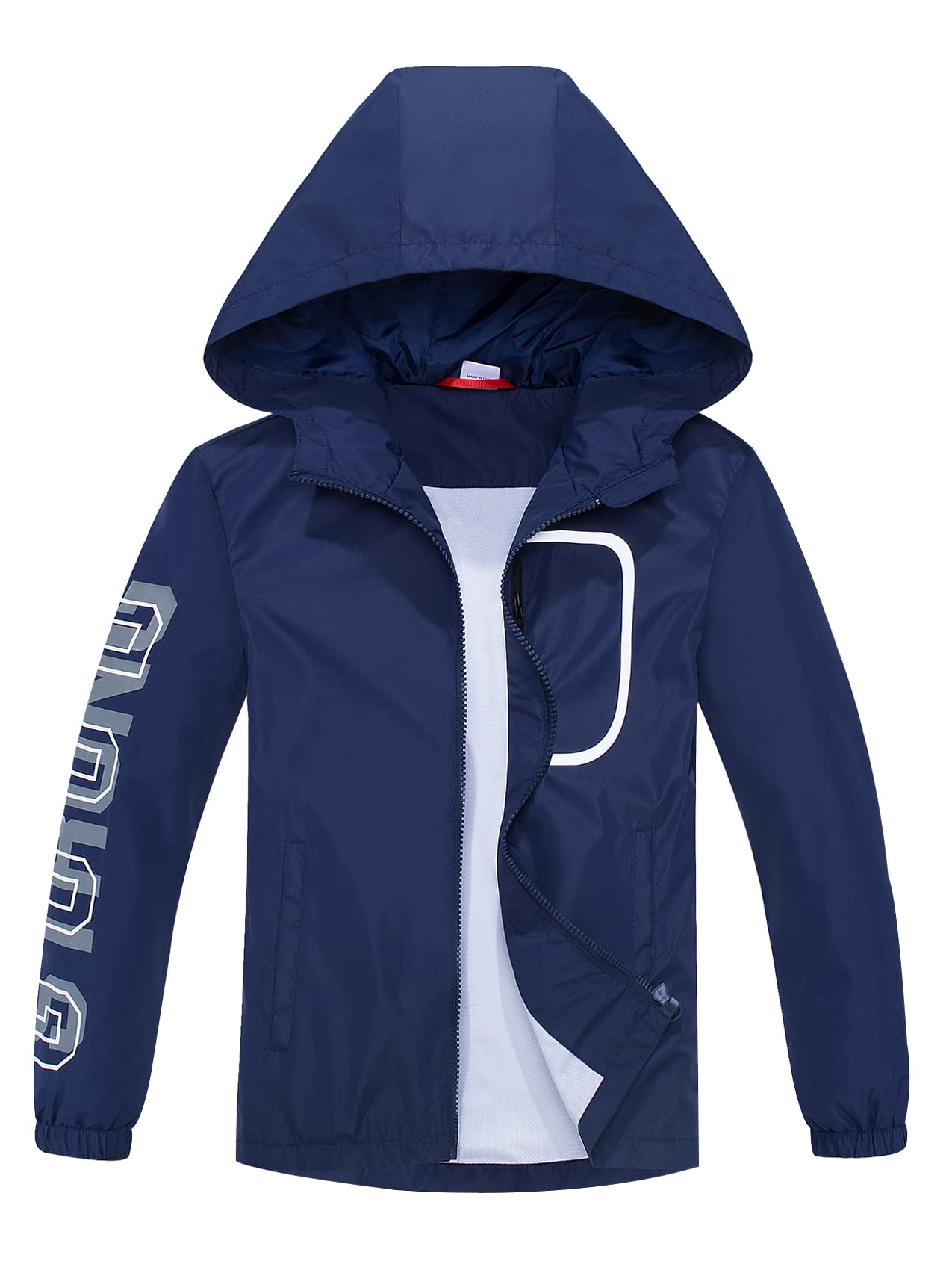 ALXHUTE Kinder Regenjacke Wassersäule Jungen Mädchen Übergangsjacke Funktionsjacke mit Kapuze