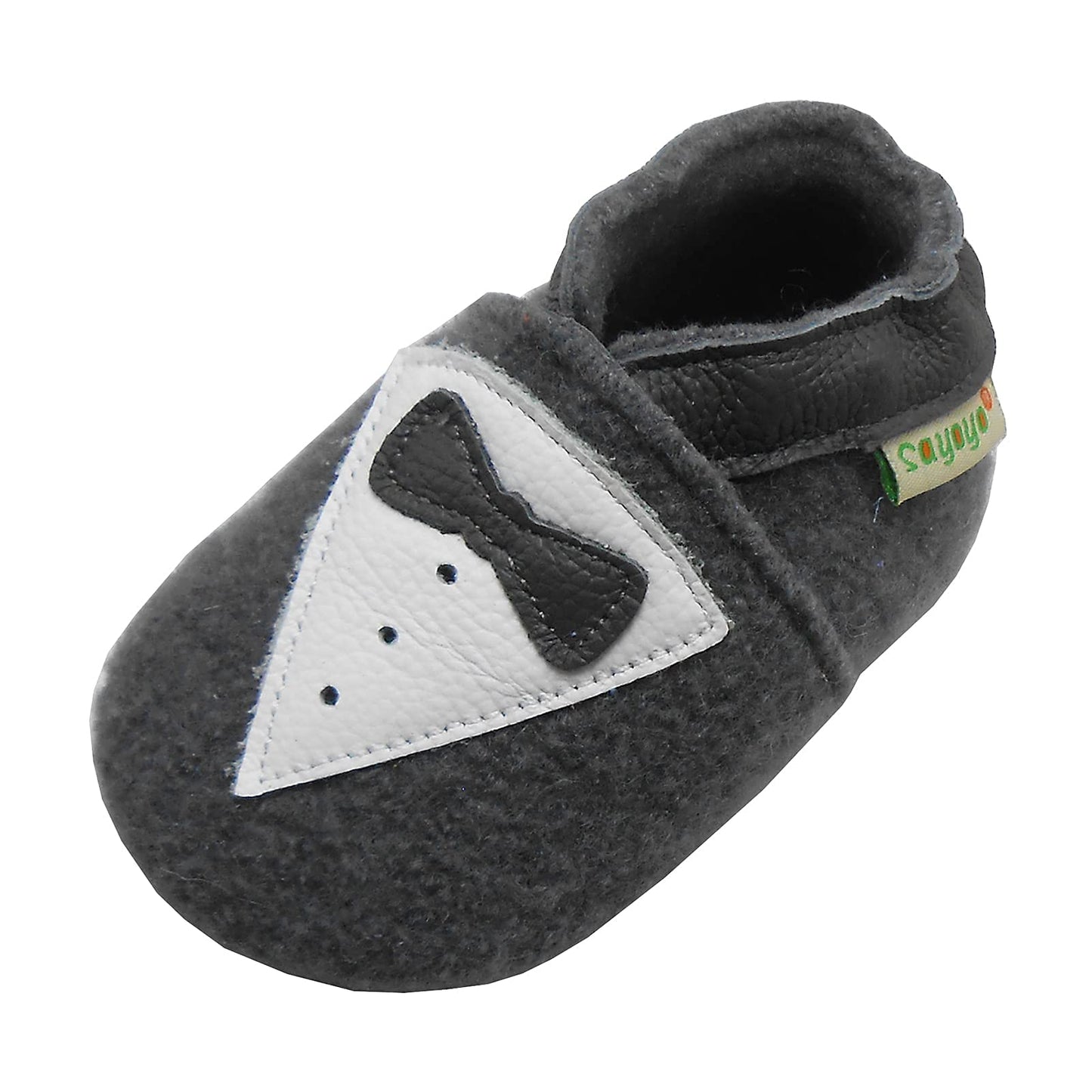SAYOYO Babyschuhe für Jungen und Mädchen - Erste Lauf- und Krabbelschuhe mit weicher Wolle und rutschfester Gummisohle