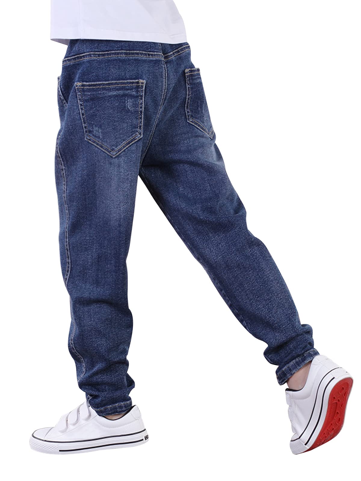 YoungSoul Jungen Jeanshosen - Jeans mit Abschürfungen - Kinder Hose mit elastischem Bund Gr. 128-176