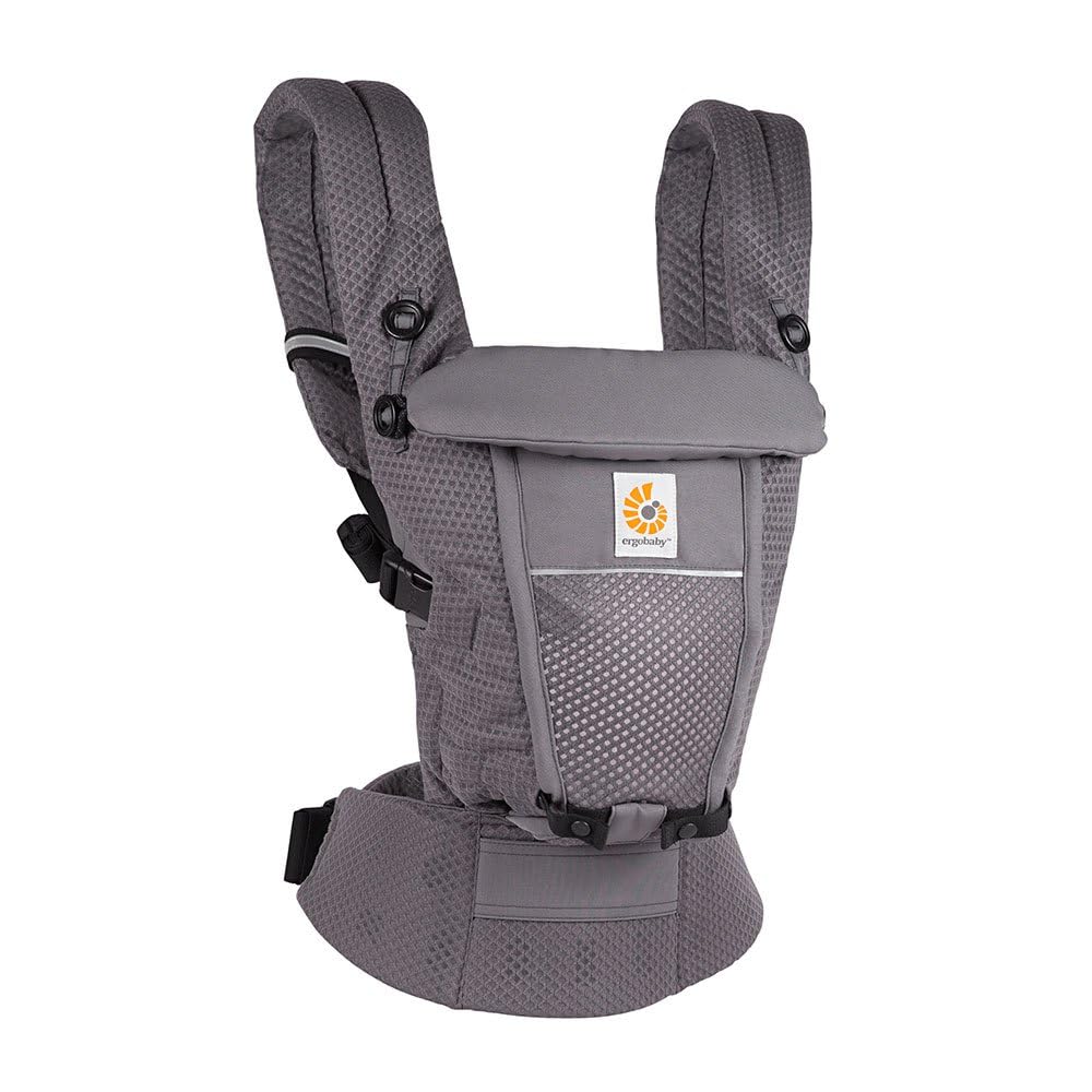 Ergobaby Adapt Babytrage für Neugeborene ab Geburt, 3-Positionen SoftFlex Mesh Ergonomische Babybauchtrage Rückentrage Baby-Tragetasche, Natural Beige, 1 Einheit