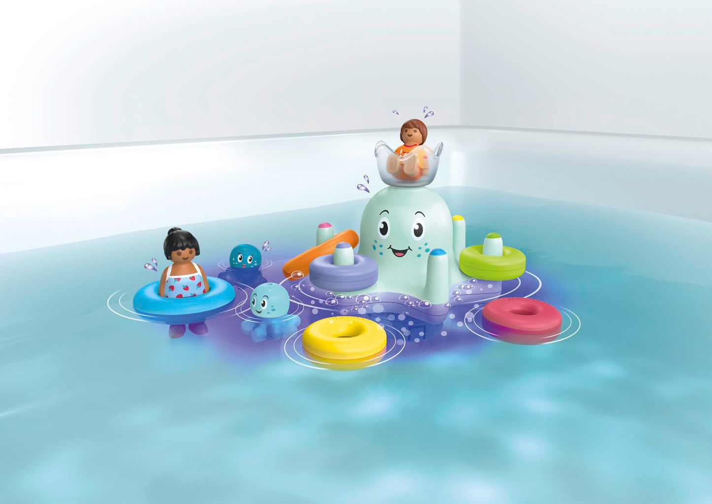 PLAYMOBIL Junior Aqua 71687 Bath Island with Water Slide Sustainable Toy for Children from 1 Year