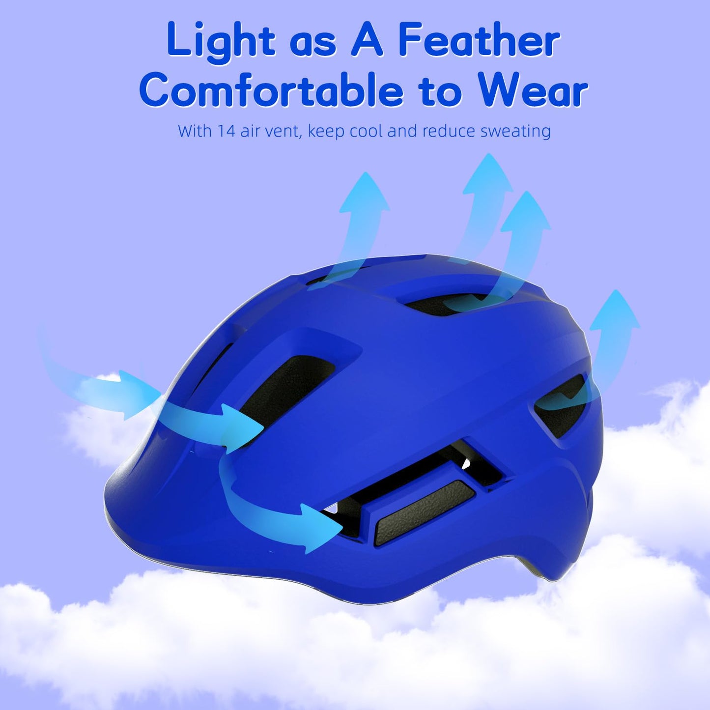 FAYDUDU Toddler Helmet Children's Bicycle Helmet Baby Multi-Sport Adjustable Helmet Sports Helmet Cycling Bicycle Scooter Skateboard Helmet Lightweight for Children Boys Girls from 2-8 Years Old