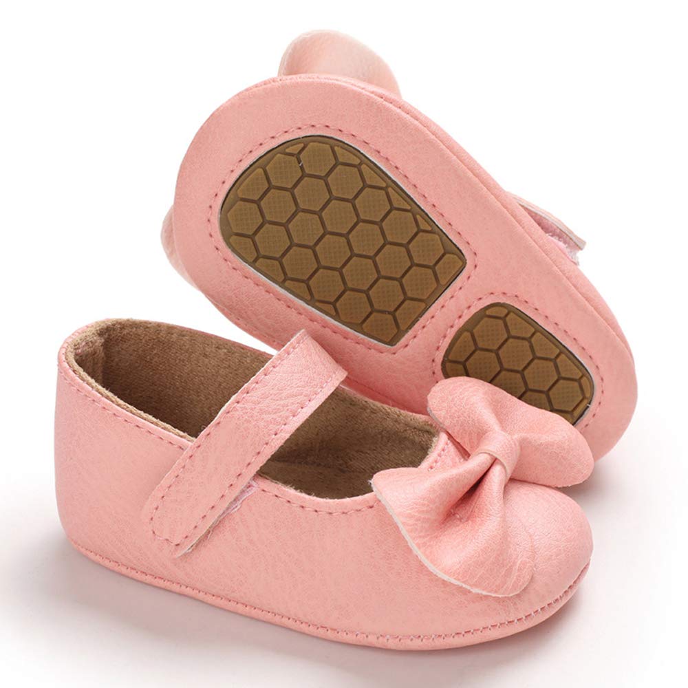LACOFIA Babyschuhe Mädchen rutschfest Bowknot Prinzessin Krabbelschuhe