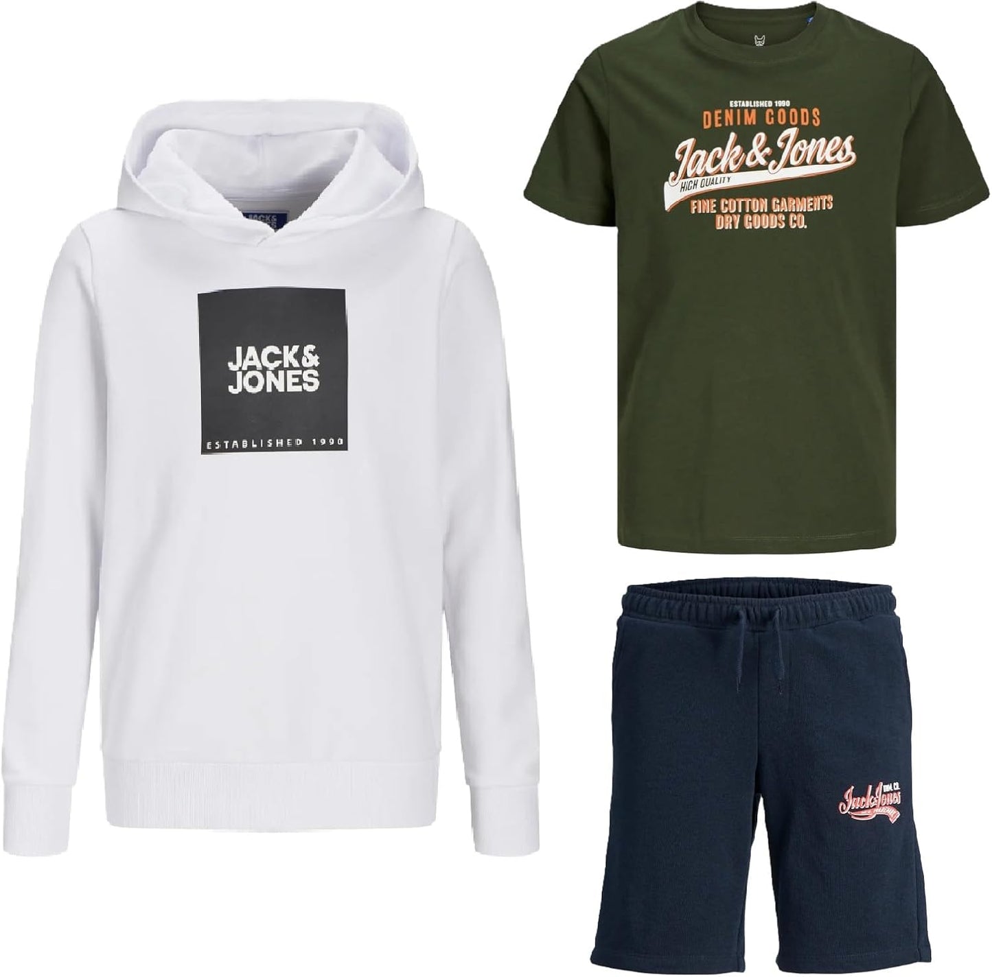JACK & JONES Junior Kinder Jungen Kapuzenpullover Kids Hoodie Sweatshirt Sweat Shirt Hood