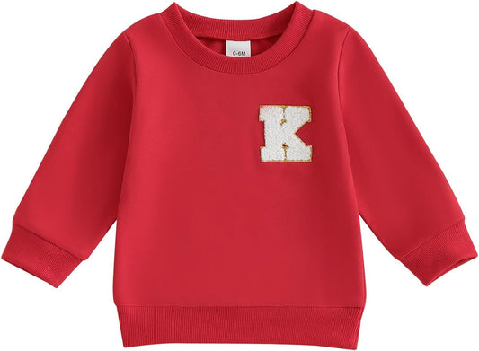 ESSECMBS Kleinkind Baby Jungen Daliy Sweatshirt Kleidung Langarm Rundhalsausschnitt Einfarbig Oberteile Kleiner Junge Frühling Herbst Baumwolle Hemd Kleidung