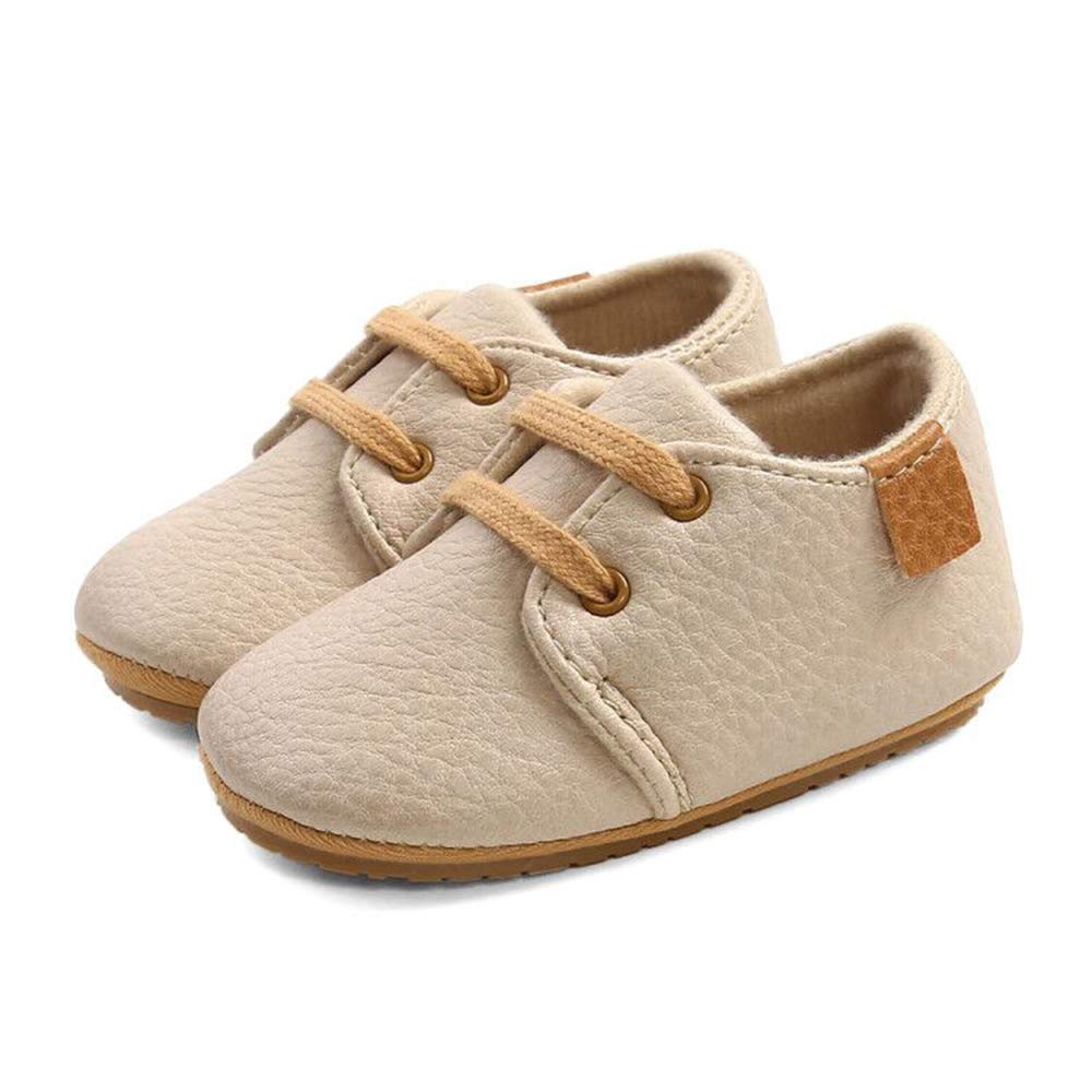 LACOFIA Baby Boy Girl First Walking Shoes Non-Slip Laces Crawling Shoes First Baby Shoes