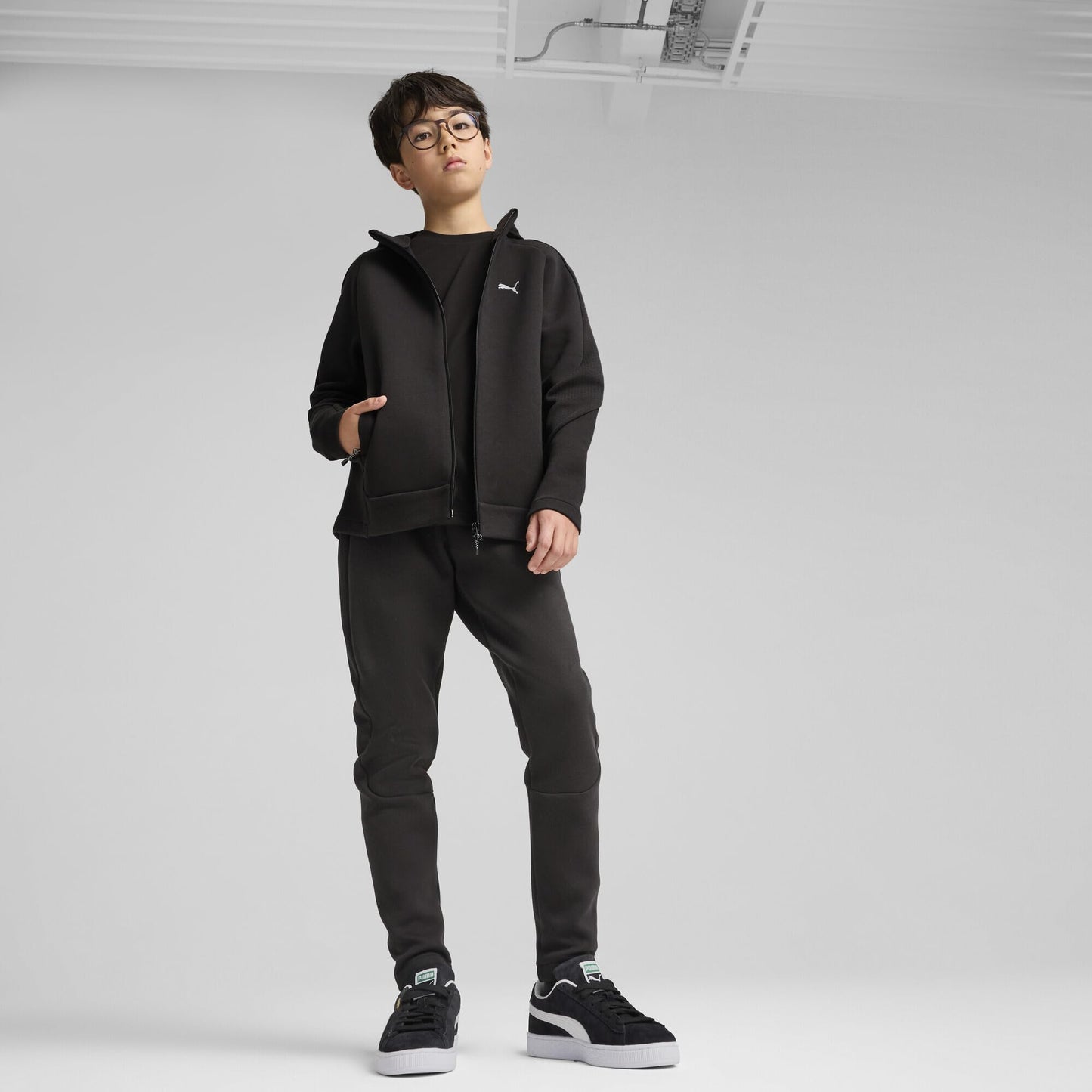 PUMA Boys' Evostripe Full-Zip Hoodie Dk B Sweat Jackets (1 Pack)