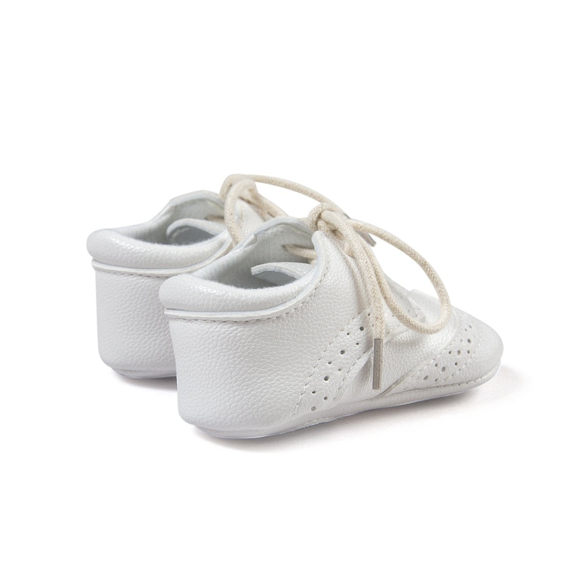 ESTAMICO Babyschuhe für Jungen – PU Schnürsenkel Lauflernschuhe Kleinkind Sneaker Grau 6-12 Monate