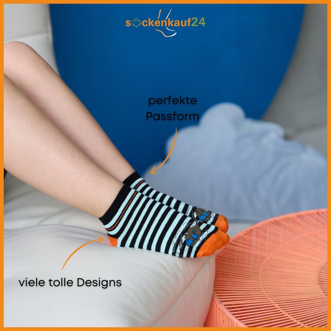 10 Paar Kinder Sneaker Socken Jungen & Mädchen Baumwolle Kindersocken