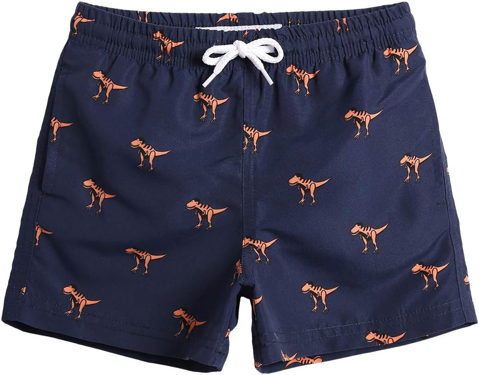 MaaMgic Boys’ Small Swimming Shorts, Quick-Drying Board Shorts with Mesh Lining, Pockets and Adjustable Drawstring