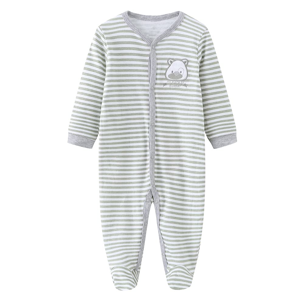 Chamie Baby Rompers Long Sleeve Cotton Rompers 0-3m/3-6m/6-9m/9-12m