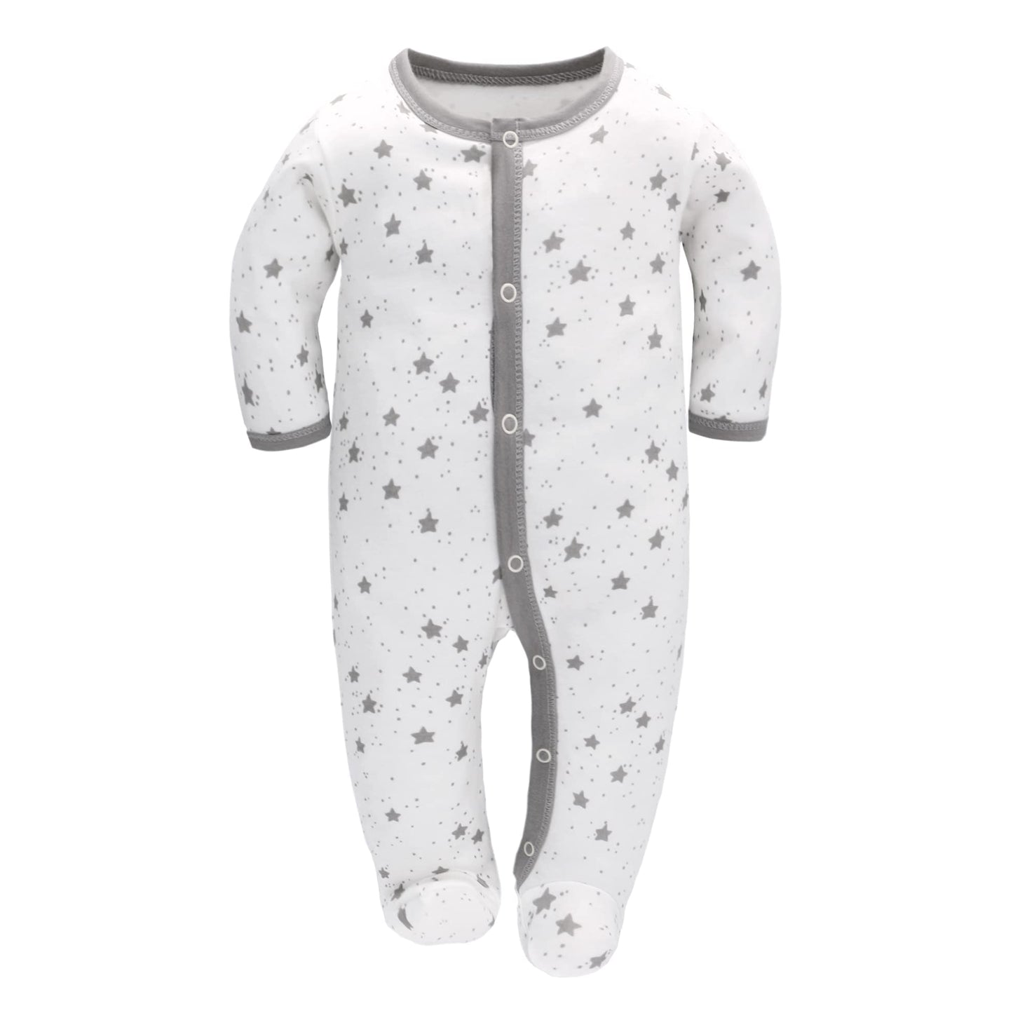 Amo nenes Sleep Romper Baby Boys Overall 3 Pack Unisex Pajamas Cotton Romper Jumpsuits Long Sleeve Player Baby Clothes with 0-7 Months