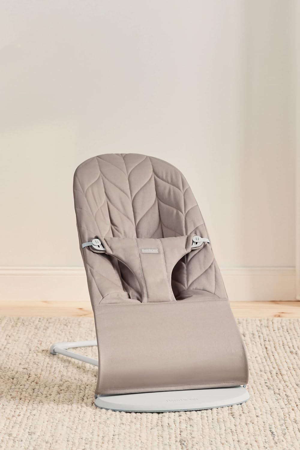 BabyBjörn Bliss Baby Bouncer, Woven, Classic Quilting, Sand Grey