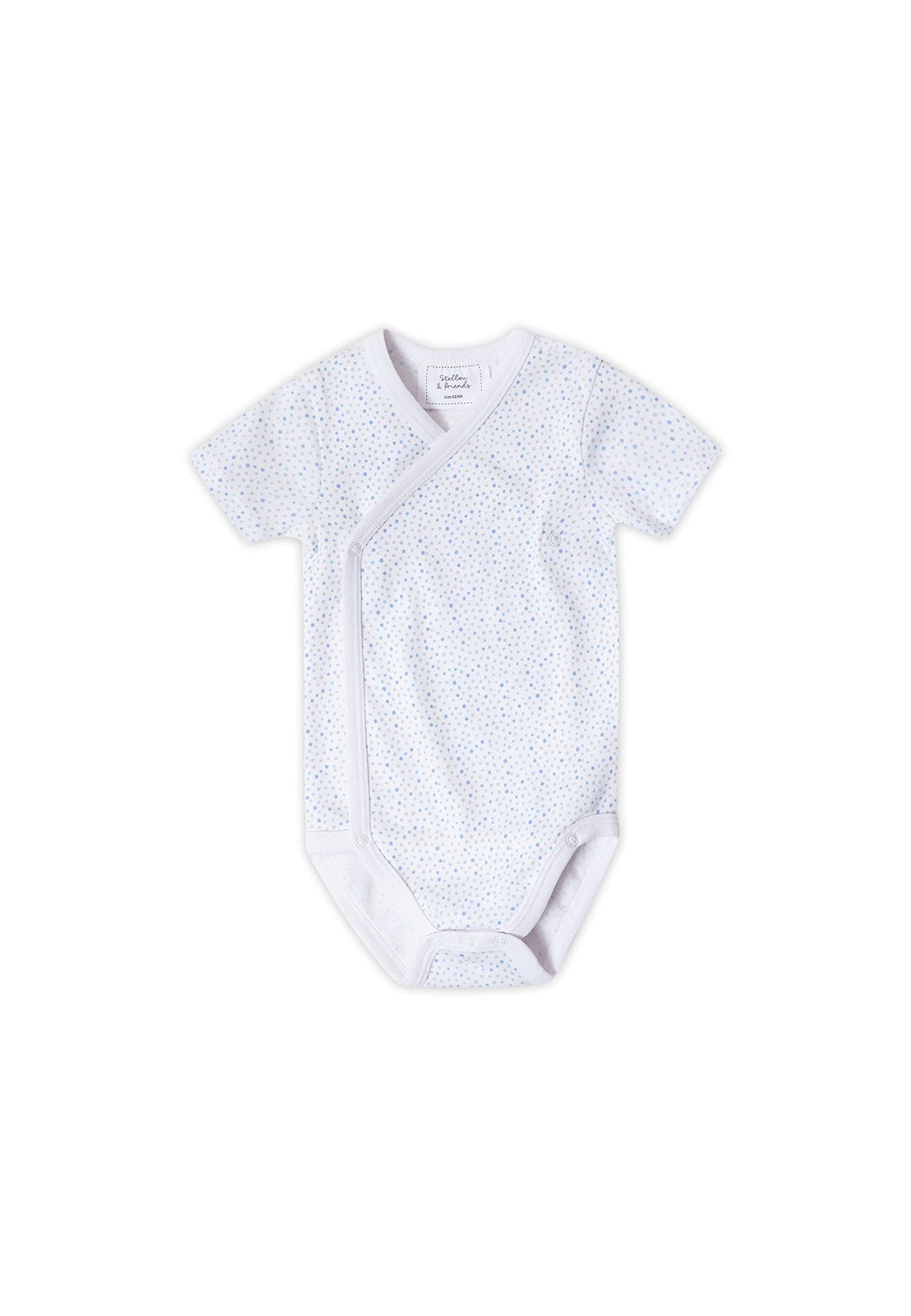 Stellou & friends Baby Body, 100% Bio-Baumwoll Wickelbody 3er MultiSet, kuschelweiche und hochwertige Kinder Kleidung für Jungs und Mädchen, Langarm & Kurzarm-body, OEKO-TEX 100 Zertifiziert