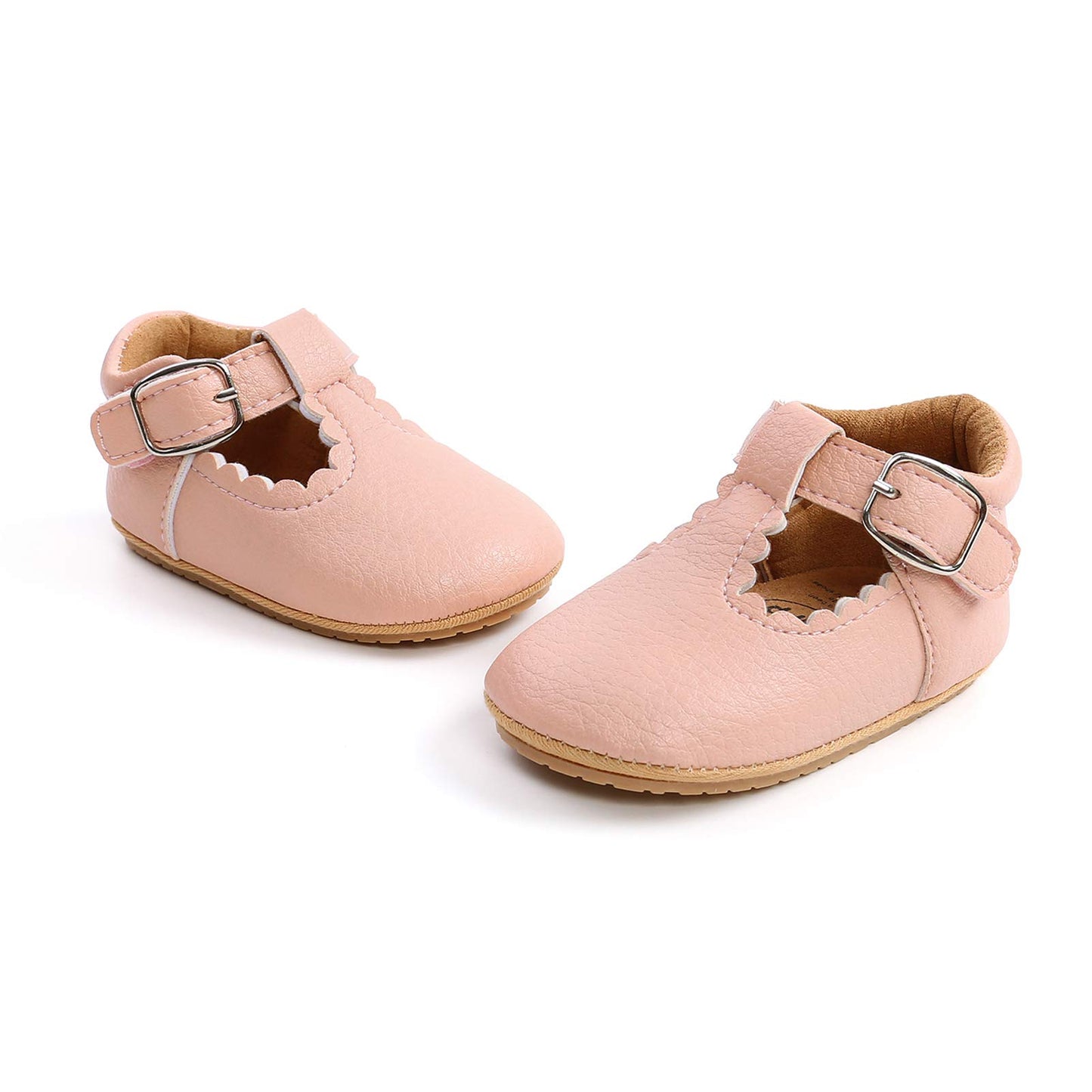 RVROVIC Baby Mädchen Mokassins Prinzessin Mary Jane Flache Kleider Schuhe Premium Leichte Weiche Sohle Krippe Schuhe Kleinkind Schuhe