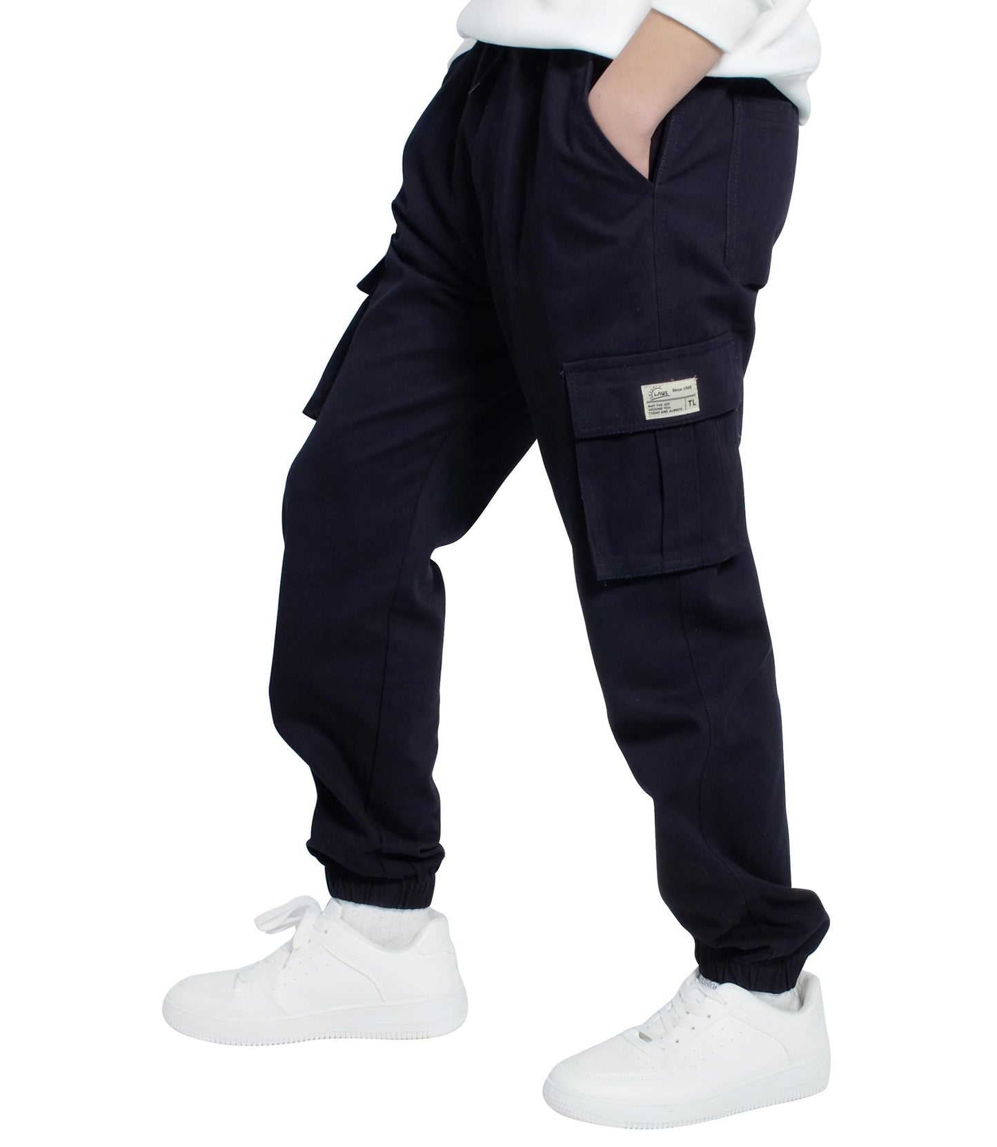 LAUSONS Hosen für Jungen Cargohose Kinder Hose Cargo Jogginghose Freizeithose mit Gummizug