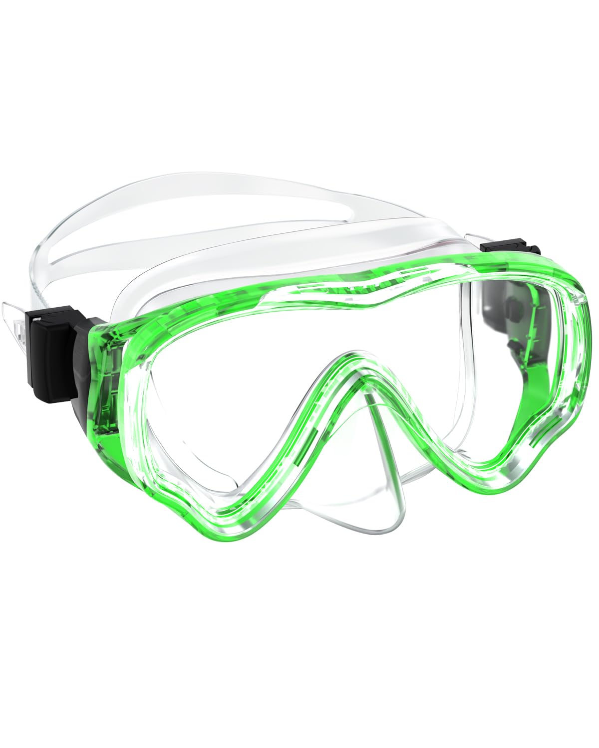 SkrekuiMa Taucherbrille Kinder | Schwimmbrille Kinder Schnorchelmaske Anti-Fog Anti-Leck | Tauchmaske Kinder 180°Panorama HD Tempered Glas für Kinder 4-12 Jahre Jungen Mädchen