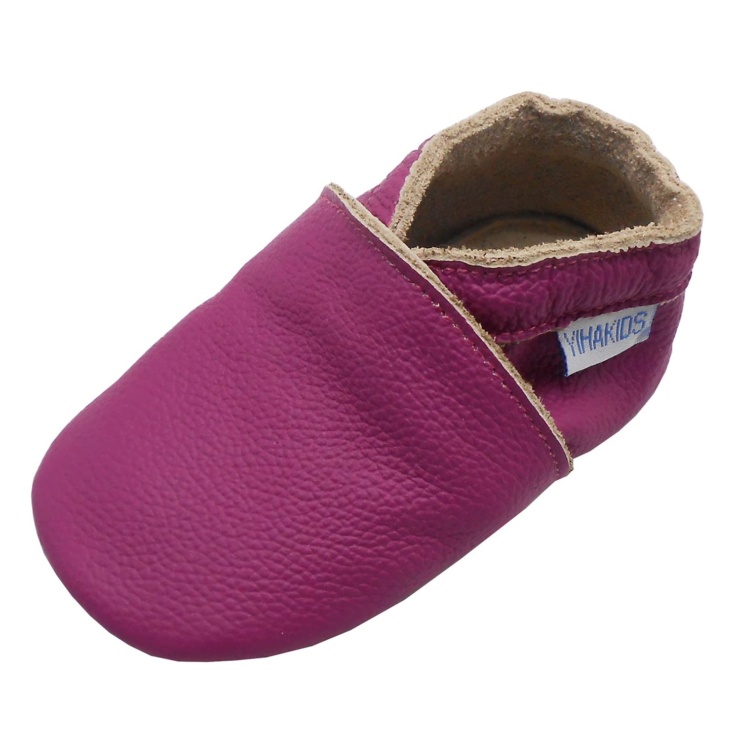YIHAKIDS Krabbelschuhe Baby Lauflernschuhe Jungen Mädchen Weicher Leder Babyhausschuhe Kleinkind rutschfeste Lederschuhe mit Gummisohle für Baby 6-12 Monate 12-18 Monate 18-24 Monate