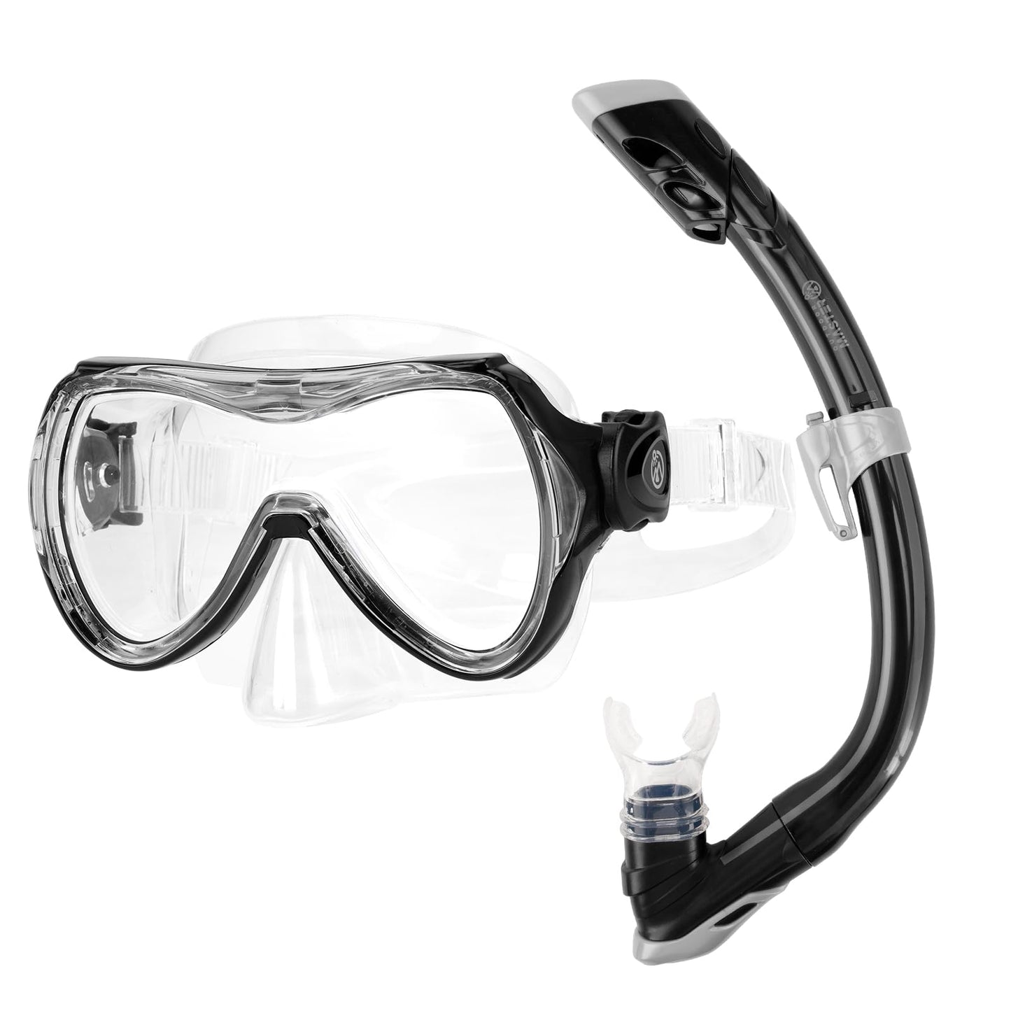 OutdoorMaster Marlin Children's Snorkel Set, Adjustable Strap, Dry Top Diving Mask, Anti-Fog Snorkel Mask, Children's Swimming Goggles for Boys and Girls, Age 4-14