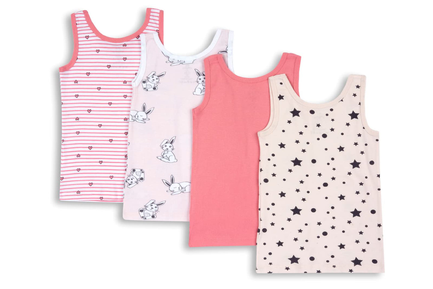 Chicco Girls' Cotton Undershirt Set Underwear (4-pack)